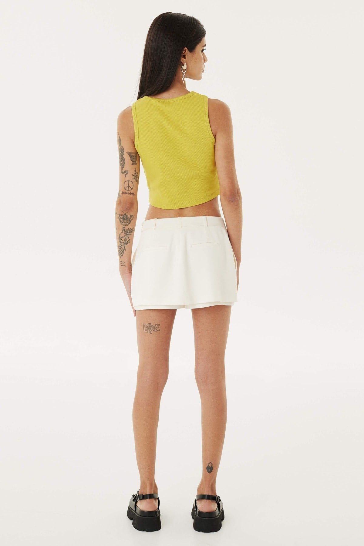 TWIST Krem Mini Şort Etek