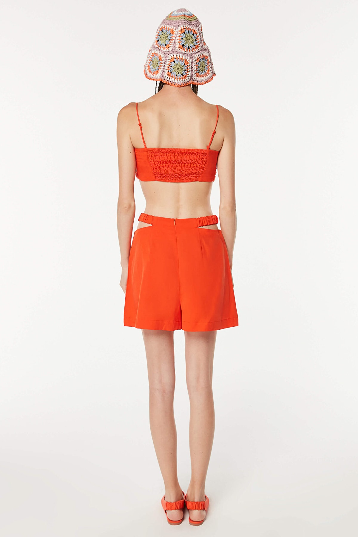 TWIST Önden Bağlamalı Zincir Askılı Büstiyer Turuncu Büstiyer