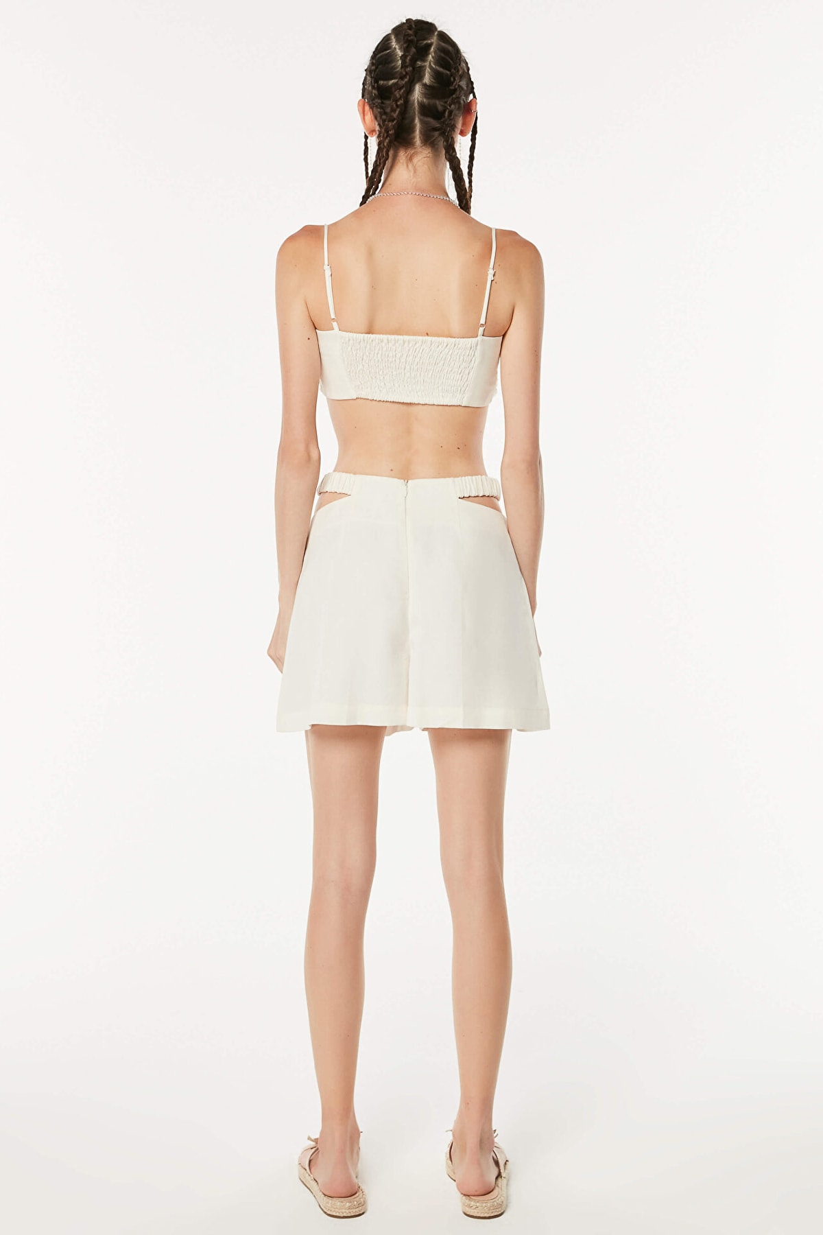 TWIST Önden Bağlamalı Zincir Askılı Büstiyer Beyaz Büstiyer