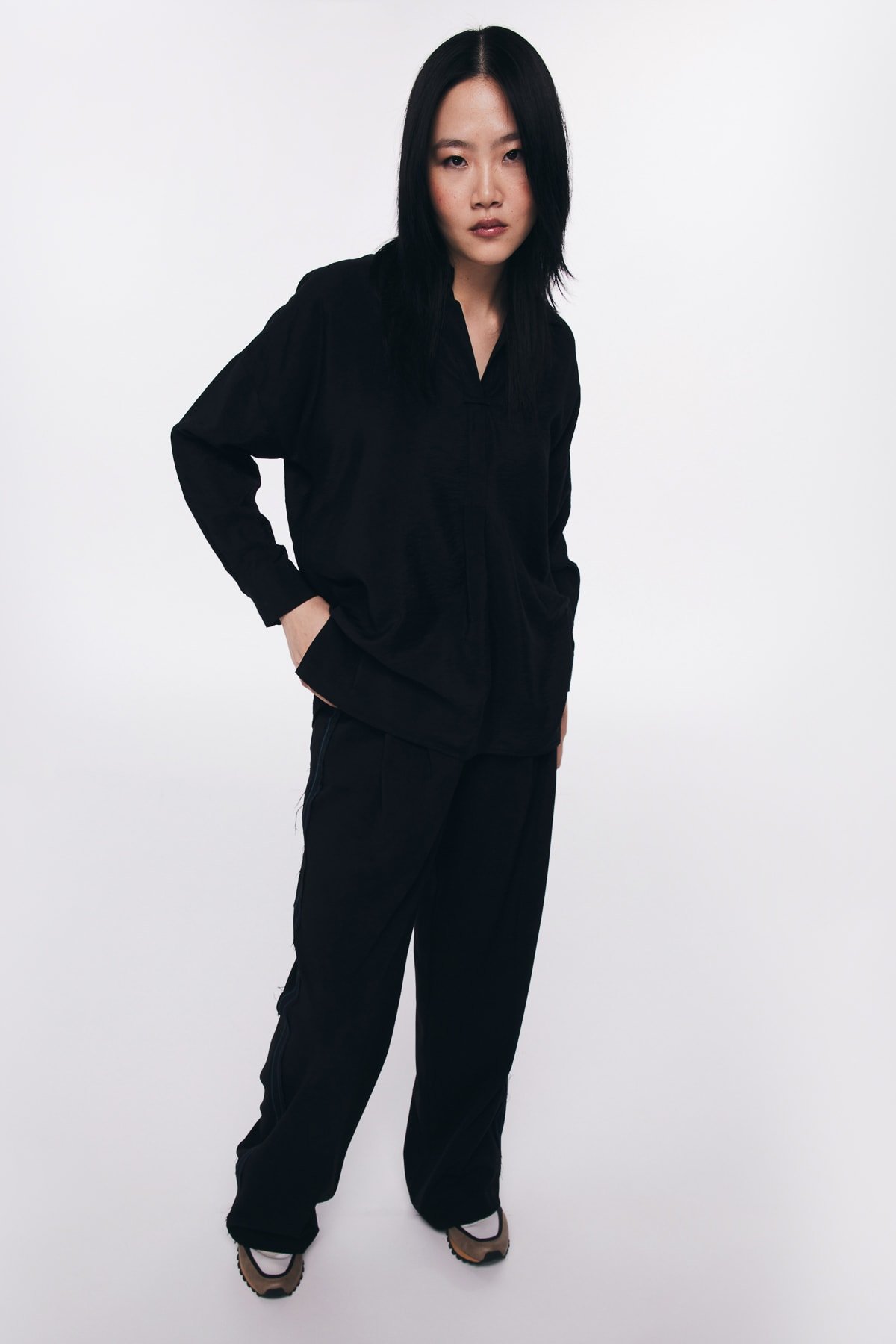 TWIST SIYAH 25106 / GOMLEK