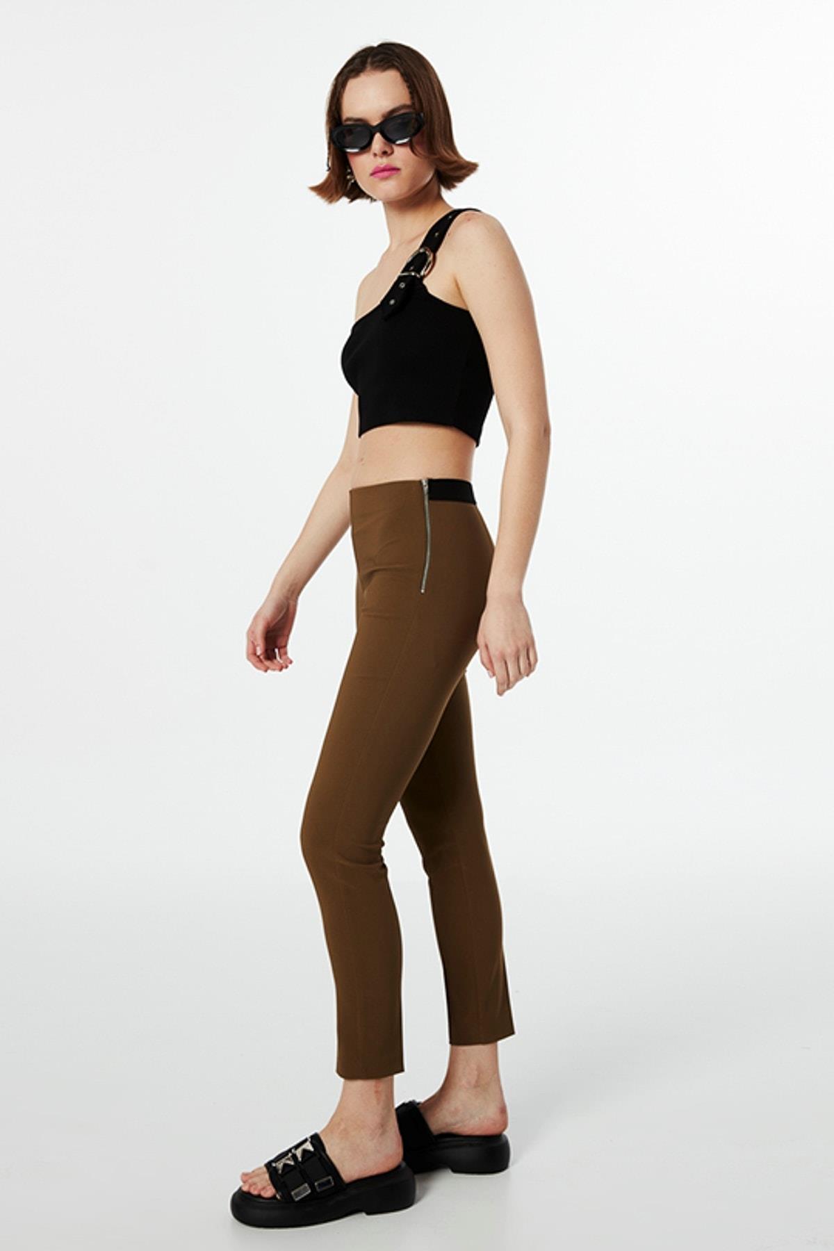 TWIST Skinny Fit Haki Pantolon