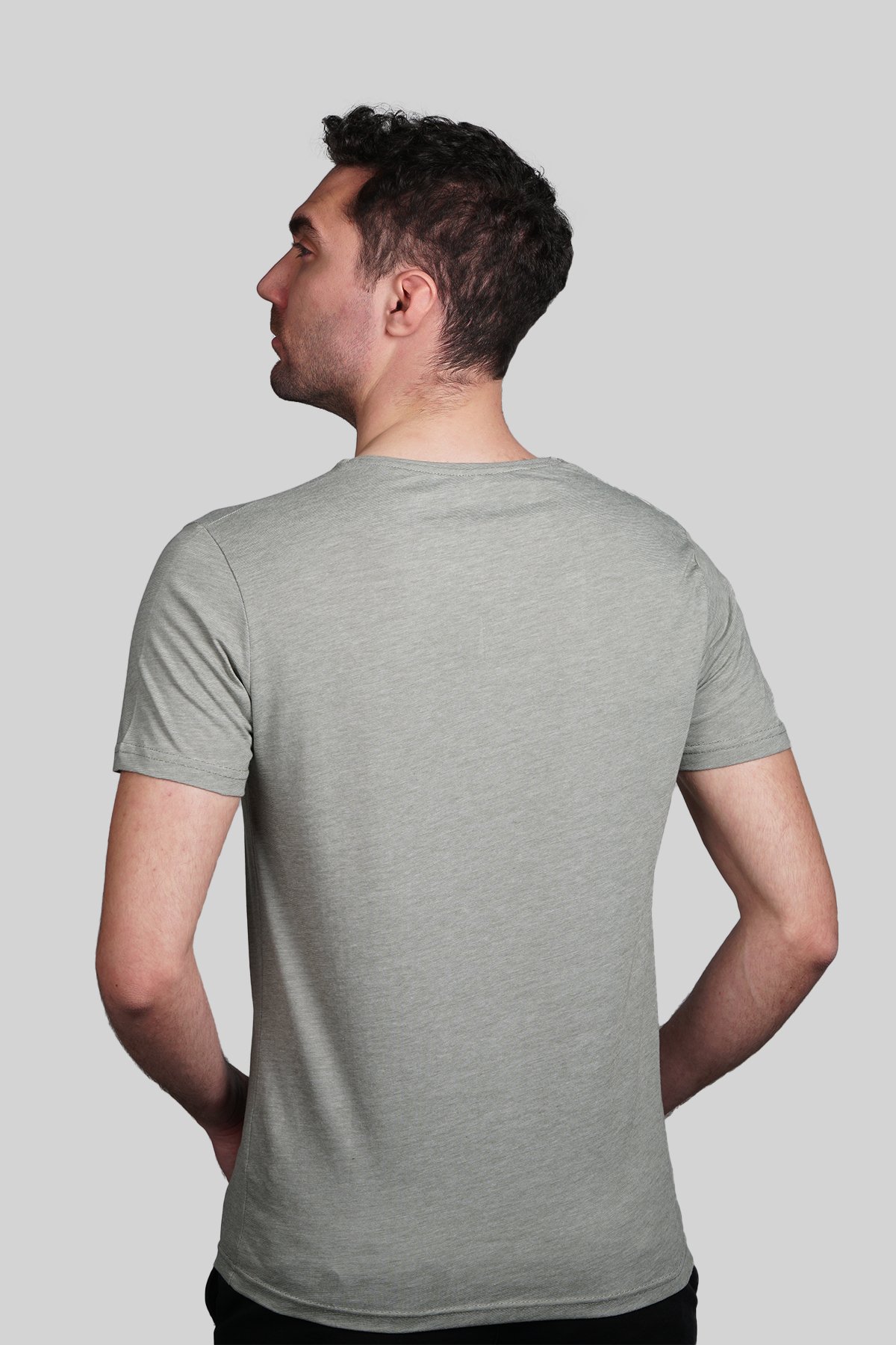 D.Yeşil Slim Fit Tişört