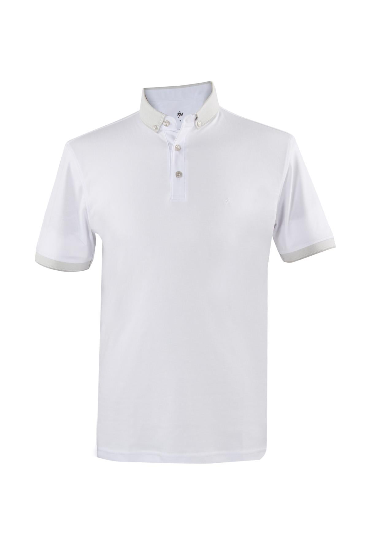 ERKEK BEYAZ STANDART POLO YAKA TİŞÖRT