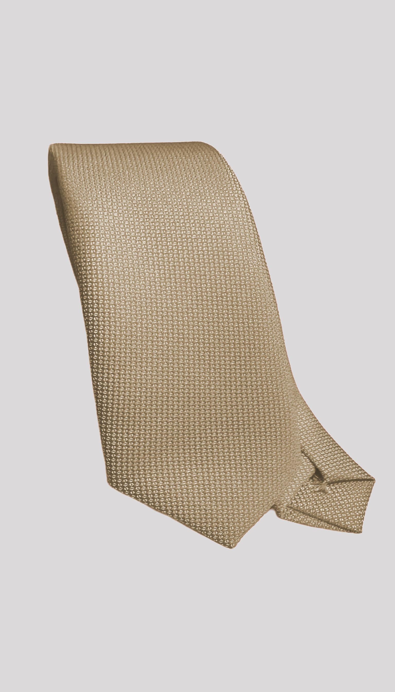 Erkek Ekru   Kravat Mendilli