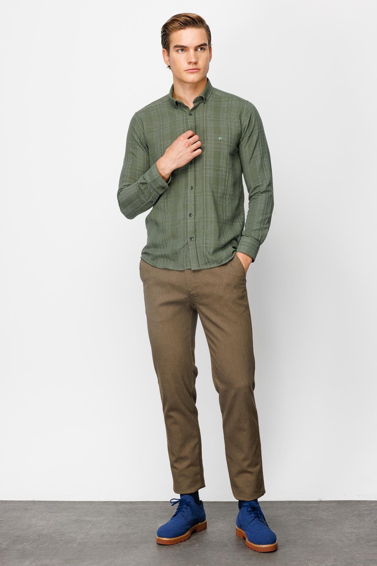 ERKEK HAKİ DYNAMİCFİT TED BAKER DÜĞMELİ GÖMLEK