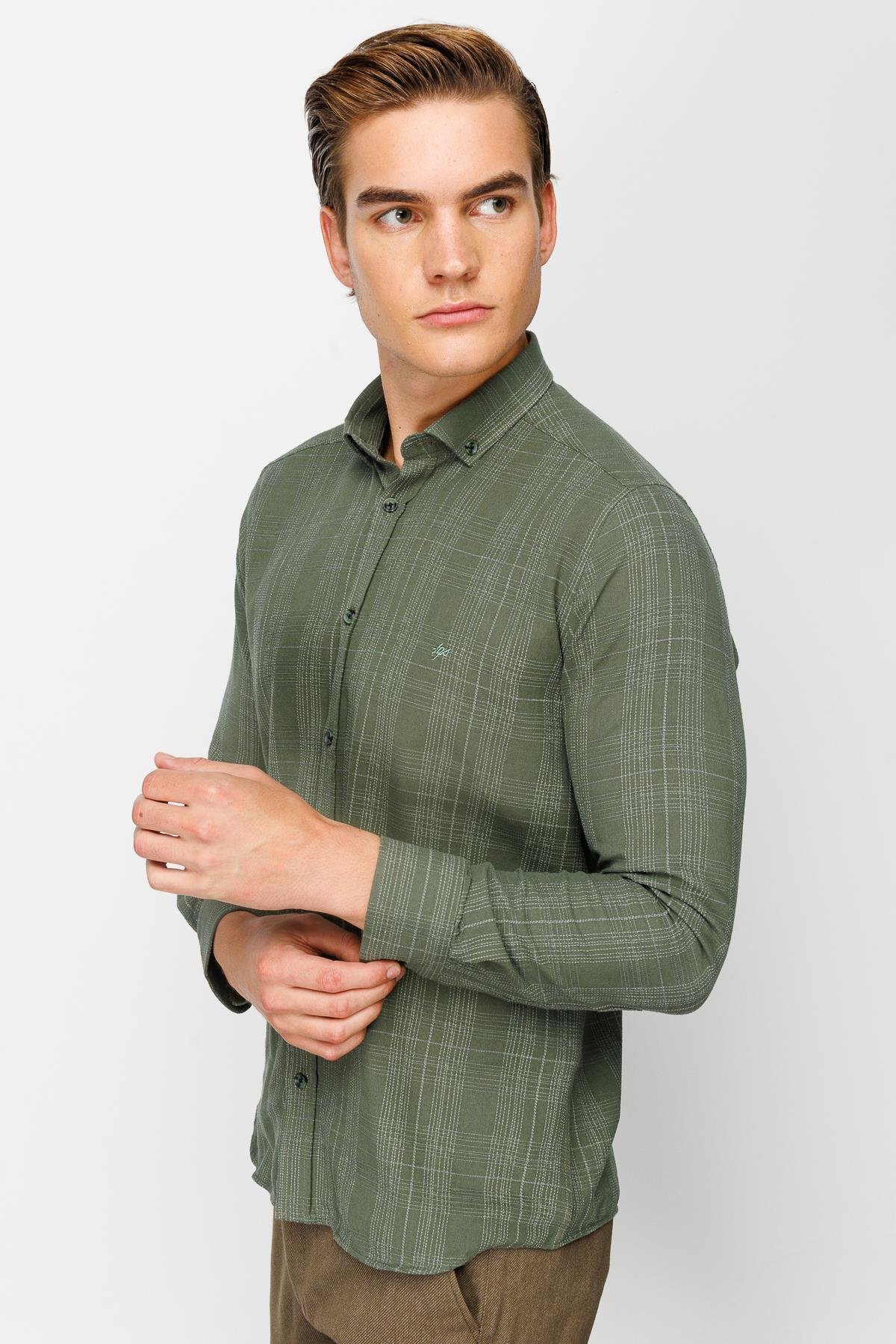 ERKEK HAKİ DYNAMİCFİT TED BAKER DÜĞMELİ GÖMLEK