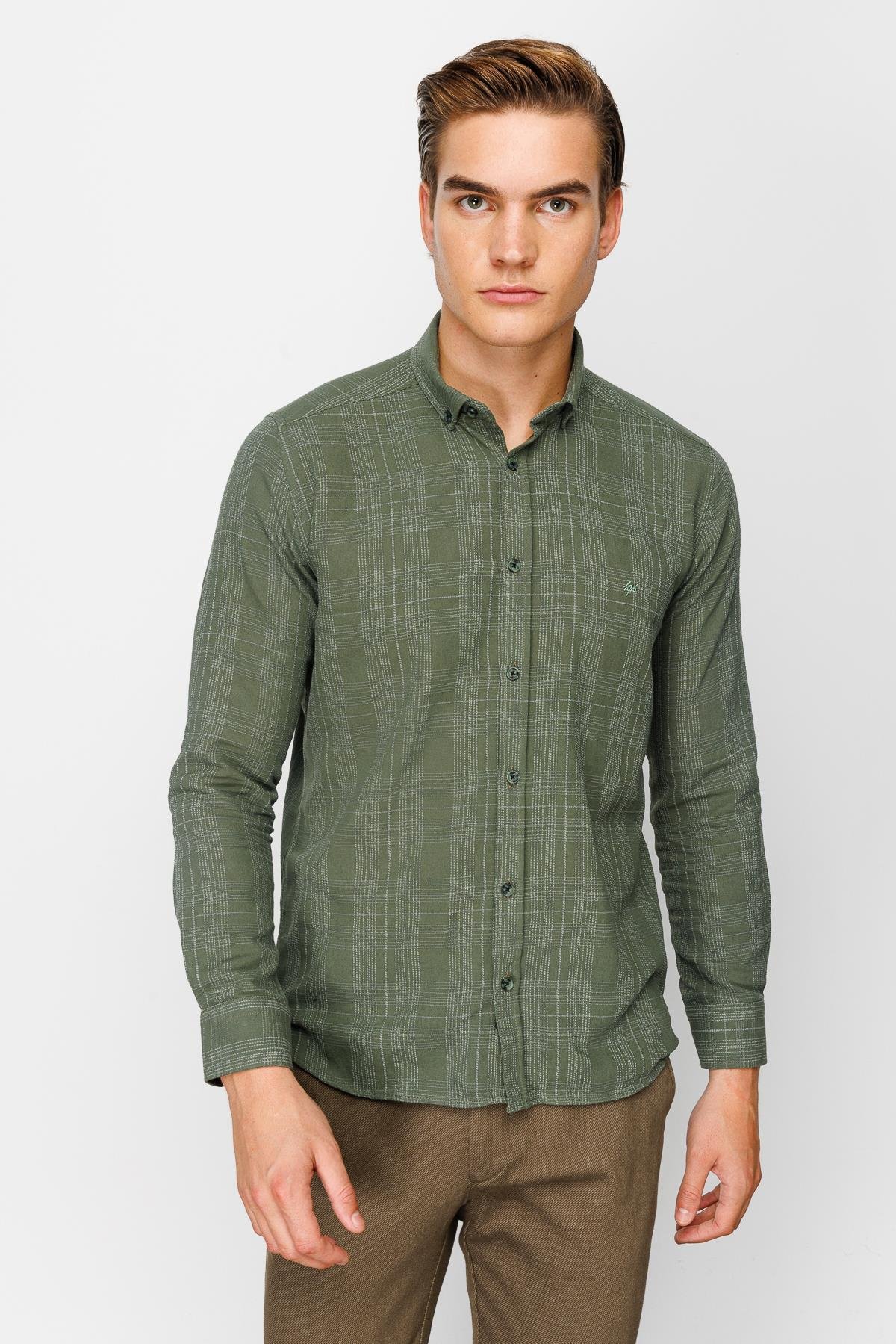 ERKEK HAKİ DYNAMİCFİT TED BAKER DÜĞMELİ GÖMLEK