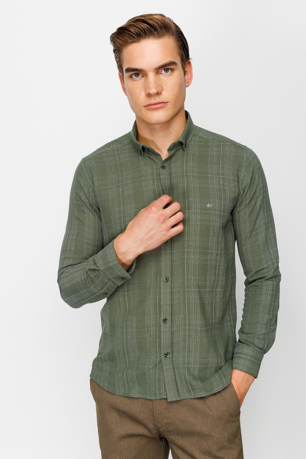 ERKEK HAKİ DYNAMİCFİT TED BAKER DÜĞMELİ GÖMLEK