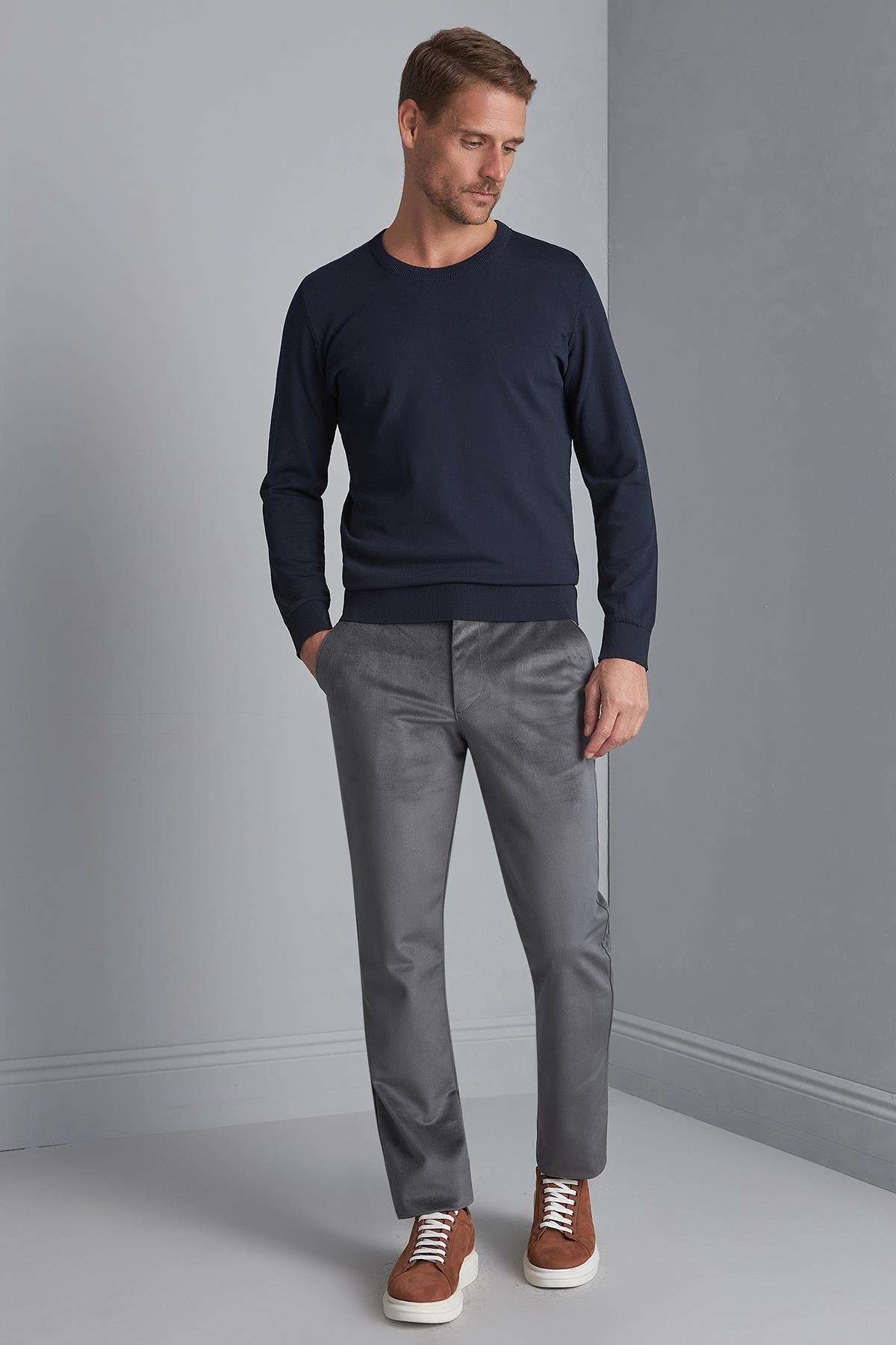 ERKEK K.GRİ REGULARFIT / RAHAT KALIP STD PANTOLON