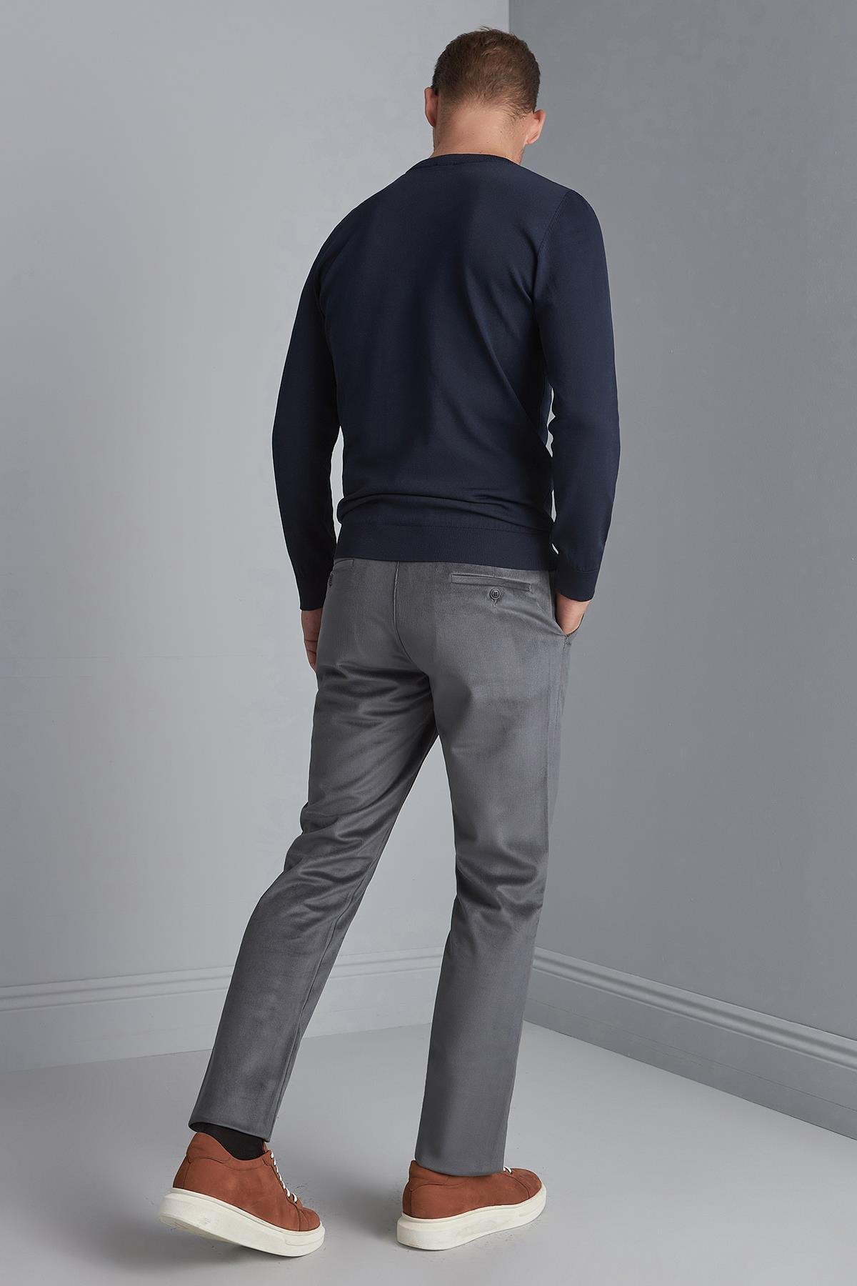 ERKEK K.GRİ REGULARFIT / RAHAT KALIP STD PANTOLON