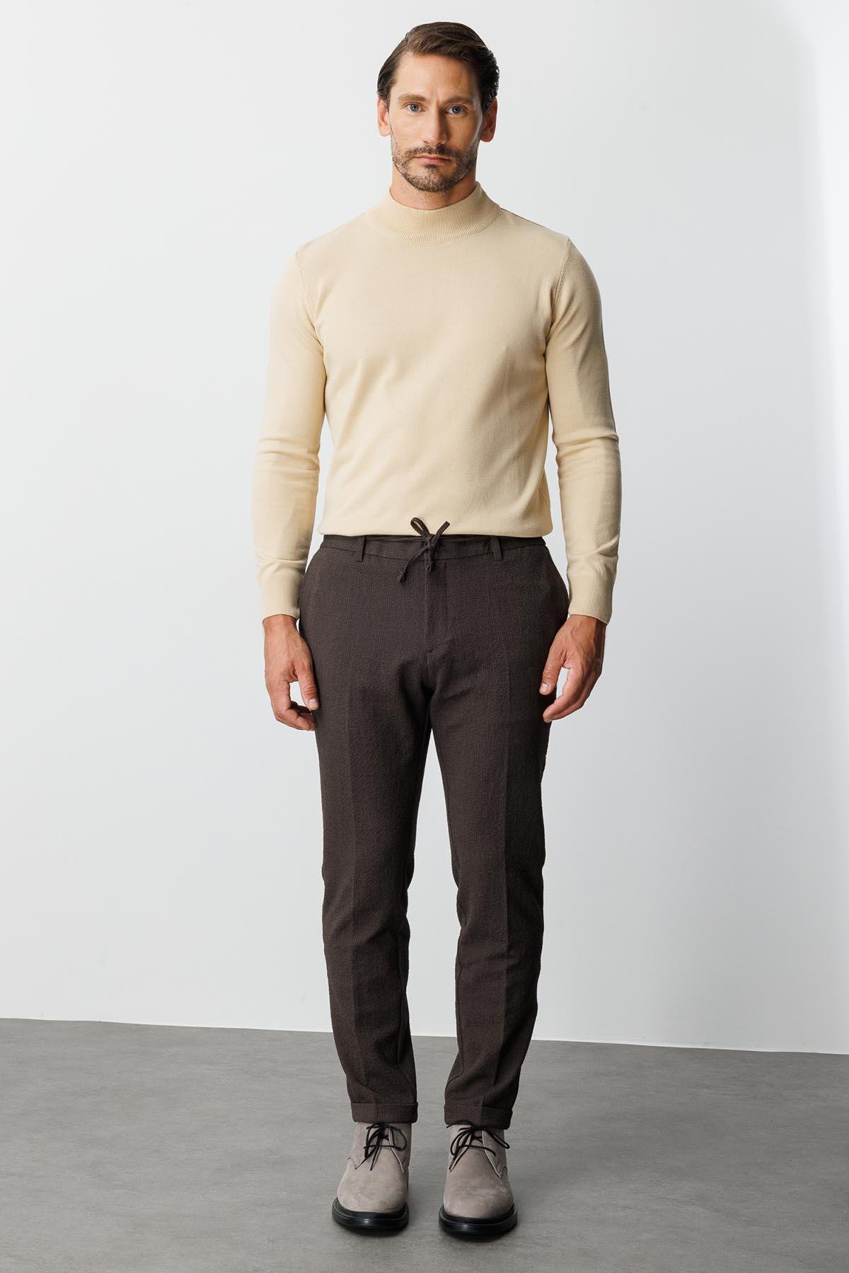 ERKEK KAHVE DYNAMIC FIT STD PANTOLON