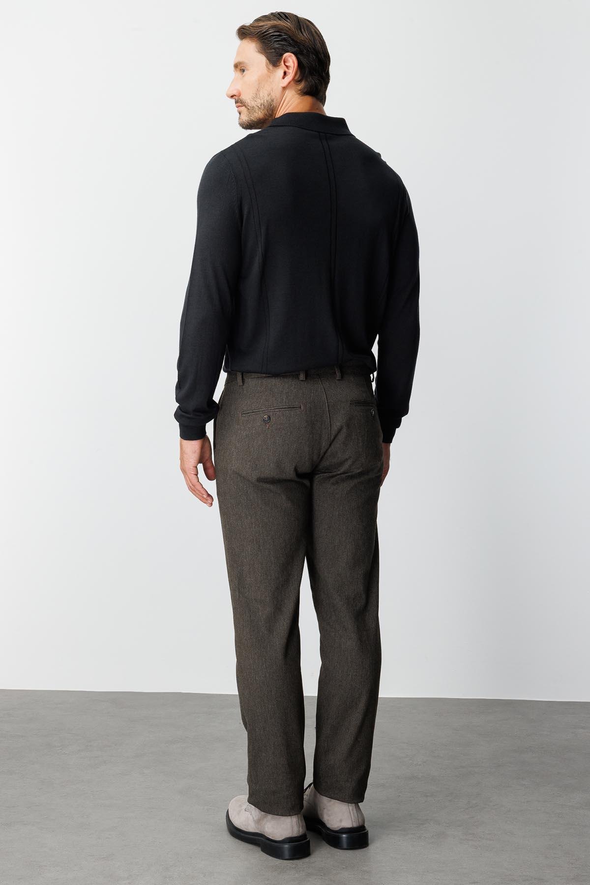 ERKEK KAHVE REGULARFIT / RAHAT KALIP STD PANTOLON