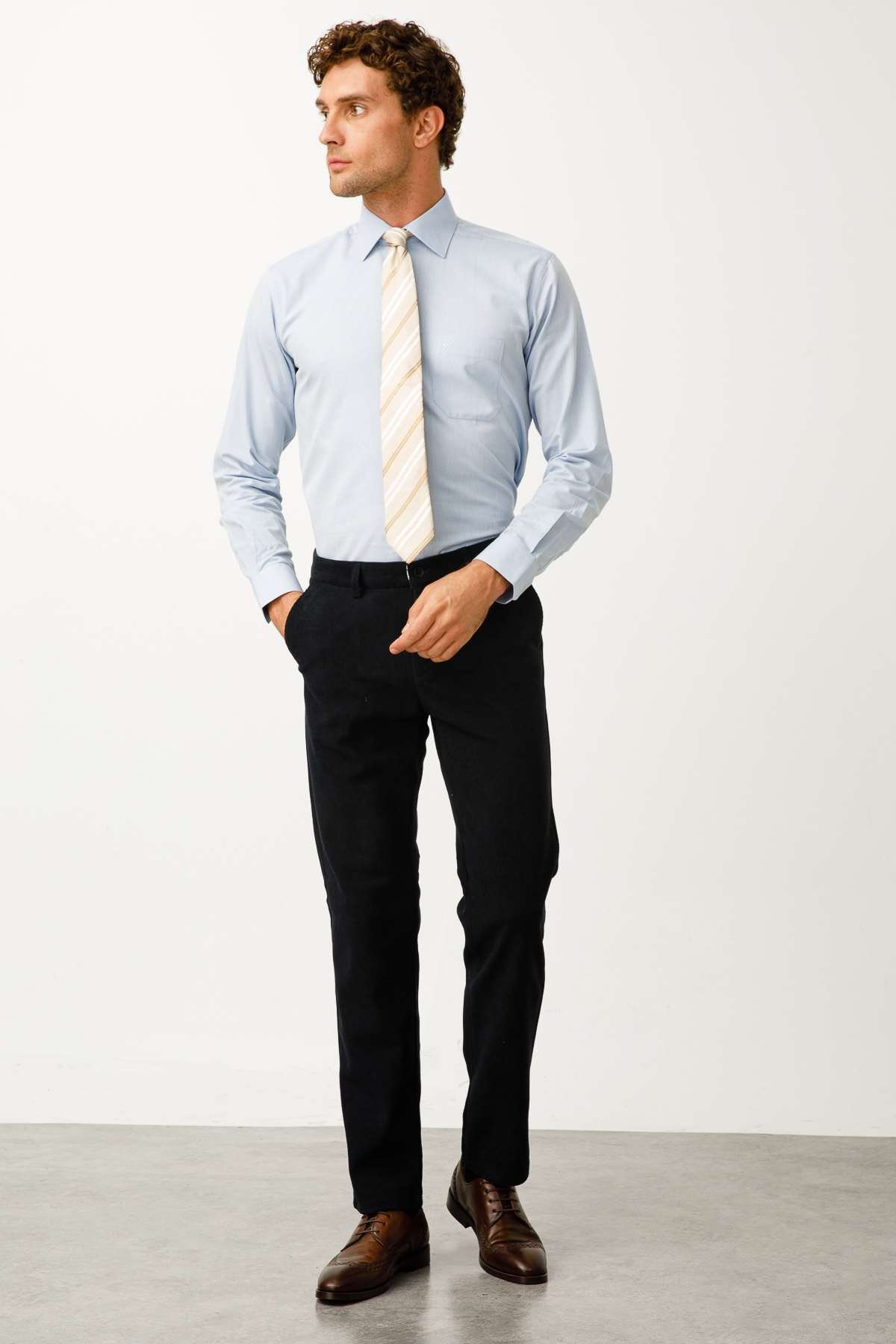 ERKEK LACİVERT REGULARFIT / RAHAT KALIP STD PANTOLON