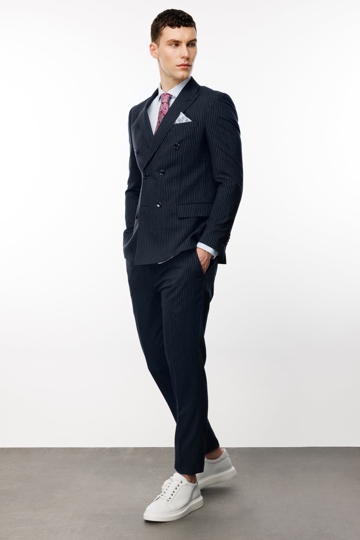 ERKEK LACİVERT SLIM FIT / DAR KALIP KRUVAZE TAKIM ELBİSE