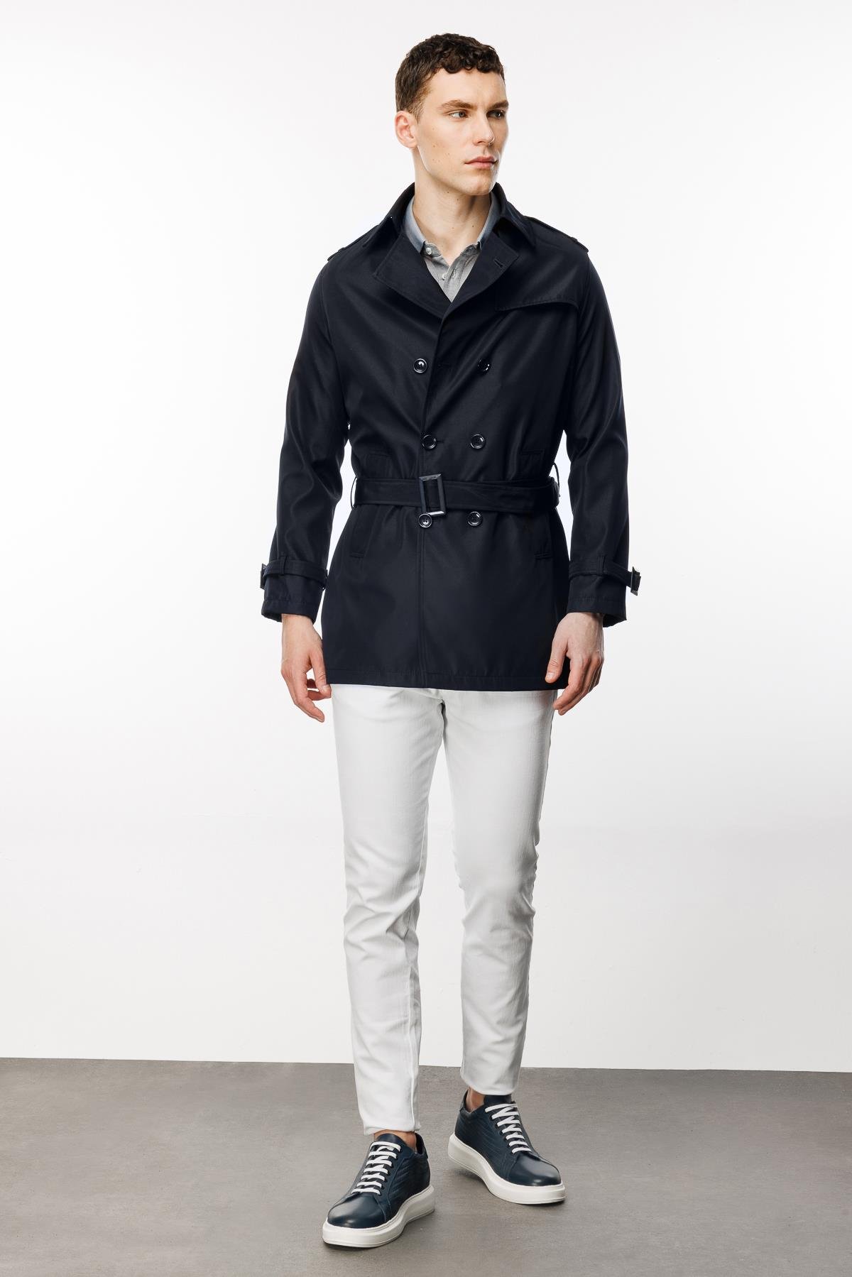 ERKEK LACİVERT STANDART STD TRENCH