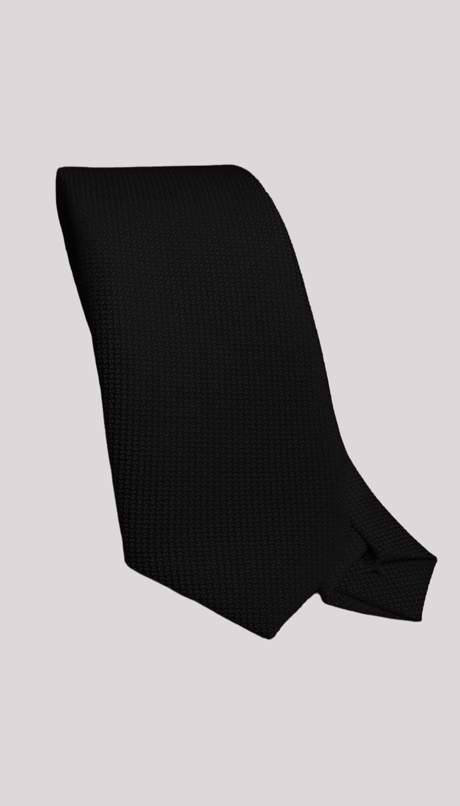 Erkek Siyah   Kravat Mendilli