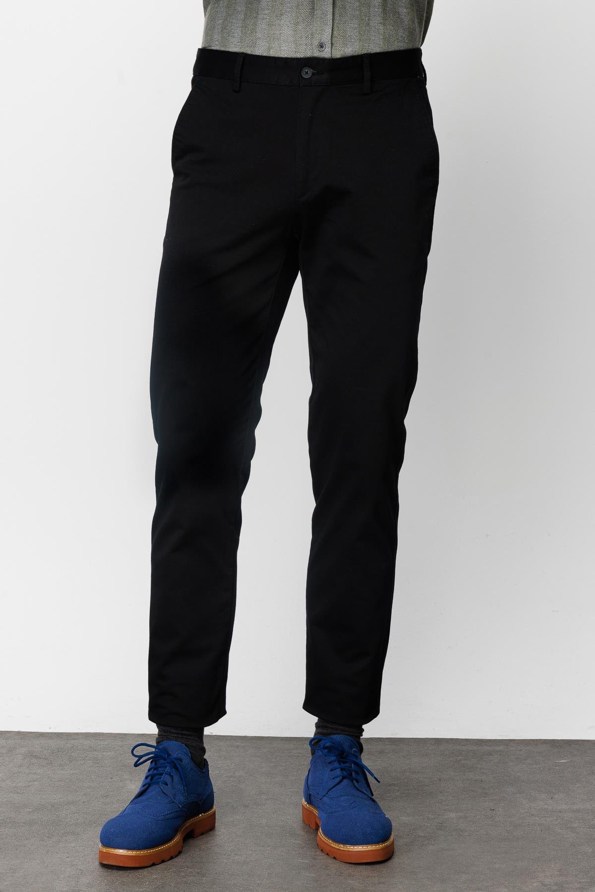ERKEK SİYAH REGULARFIT / RAHAT KALIP STD PANTOLON