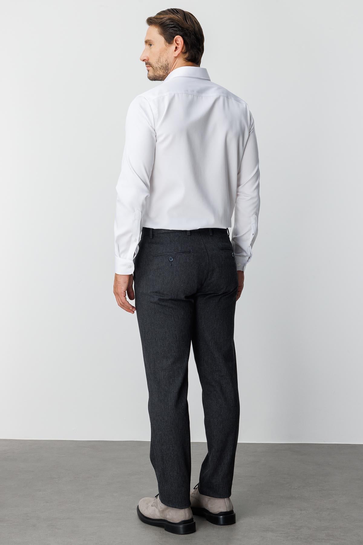 ERKEK SİYAH REGULARFIT / RAHAT KALIP STD PANTOLON