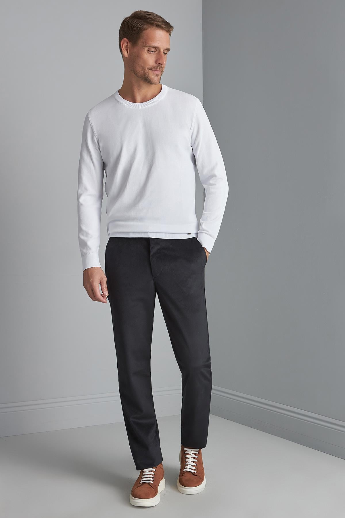ERKEK SİYAH REGULARFIT / RAHAT KALIP STD PANTOLON