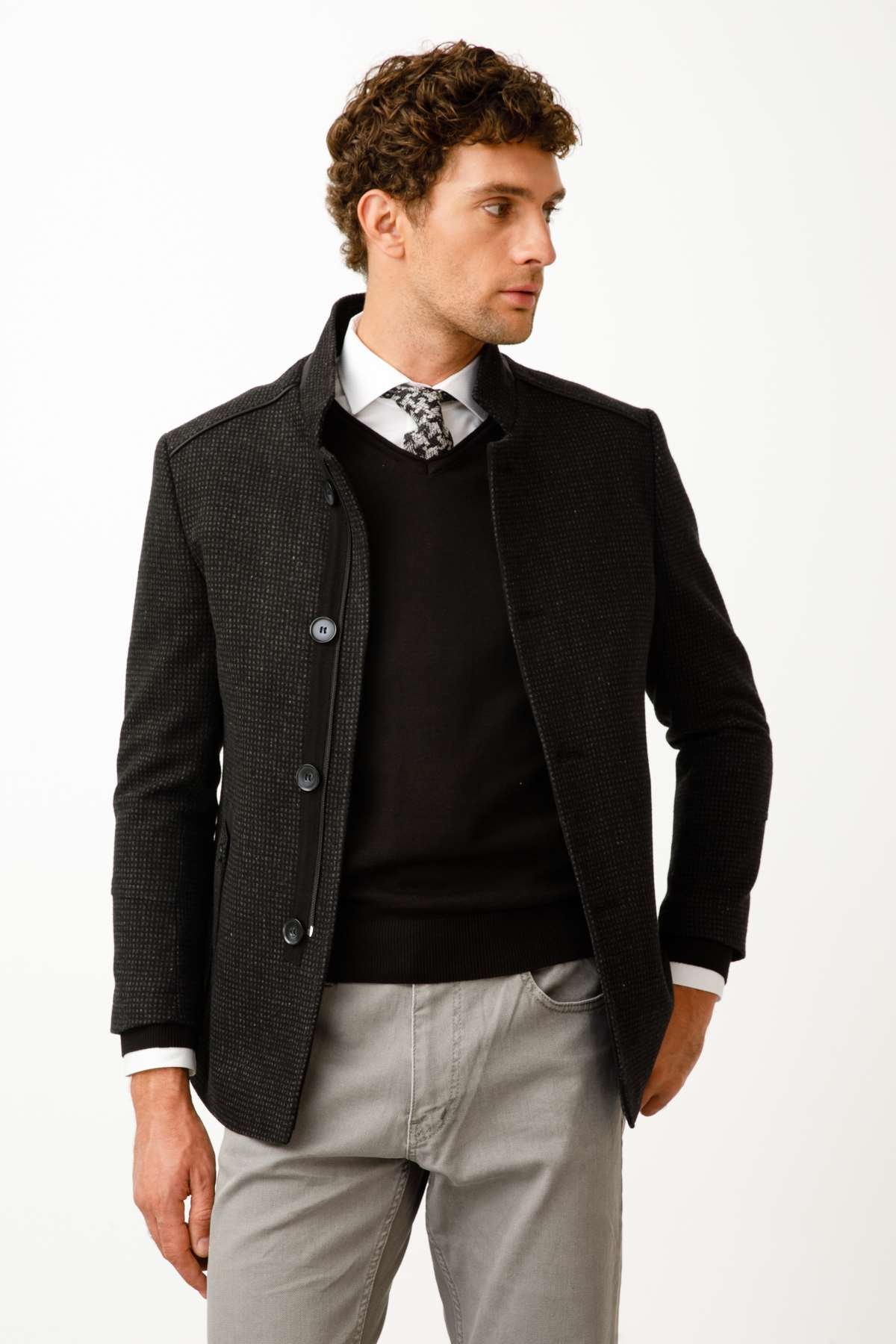 ERKEK SİYAH STANDART STD KABAN