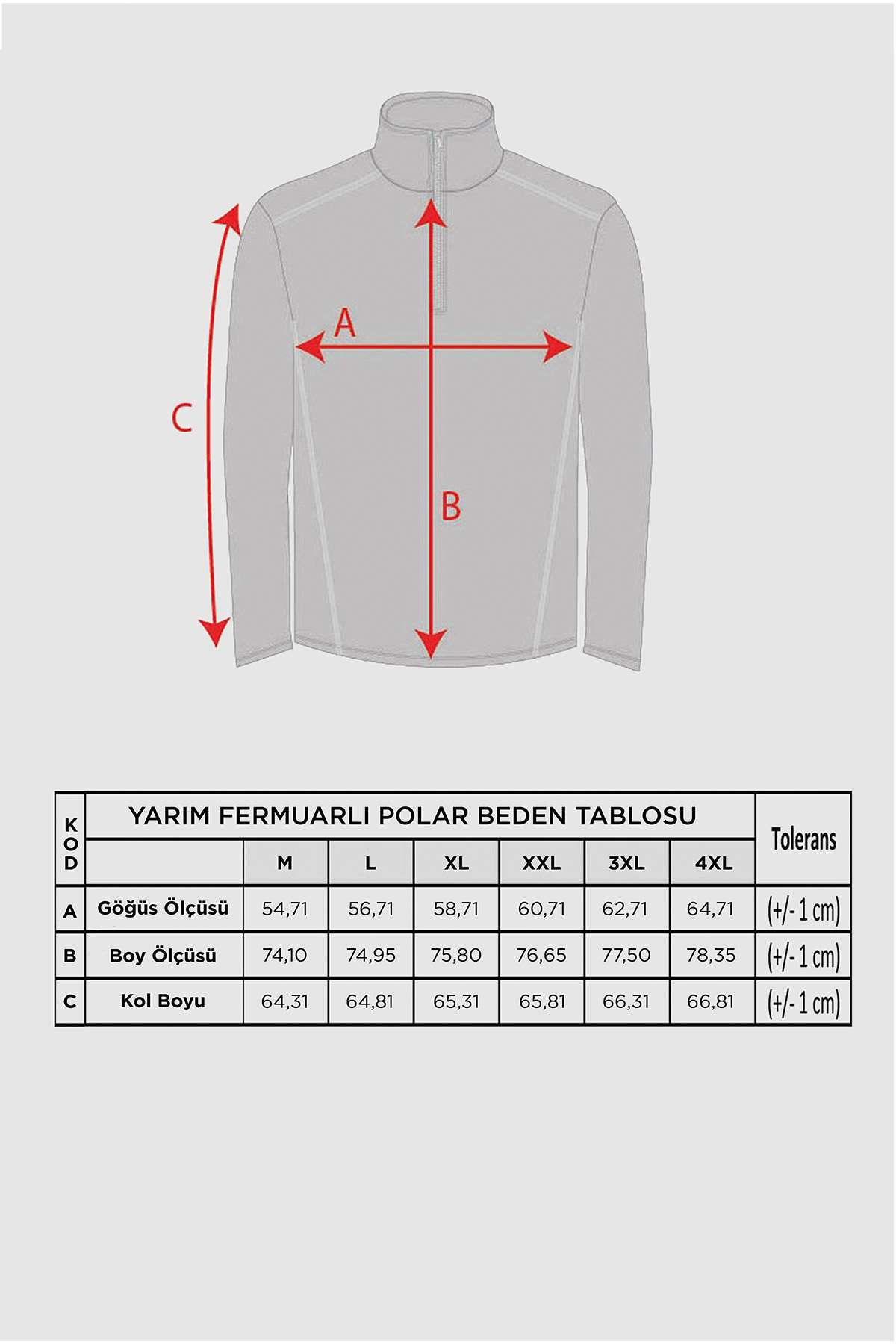 ERKEK TURUNCU STANDART DİK YAKA POLAR