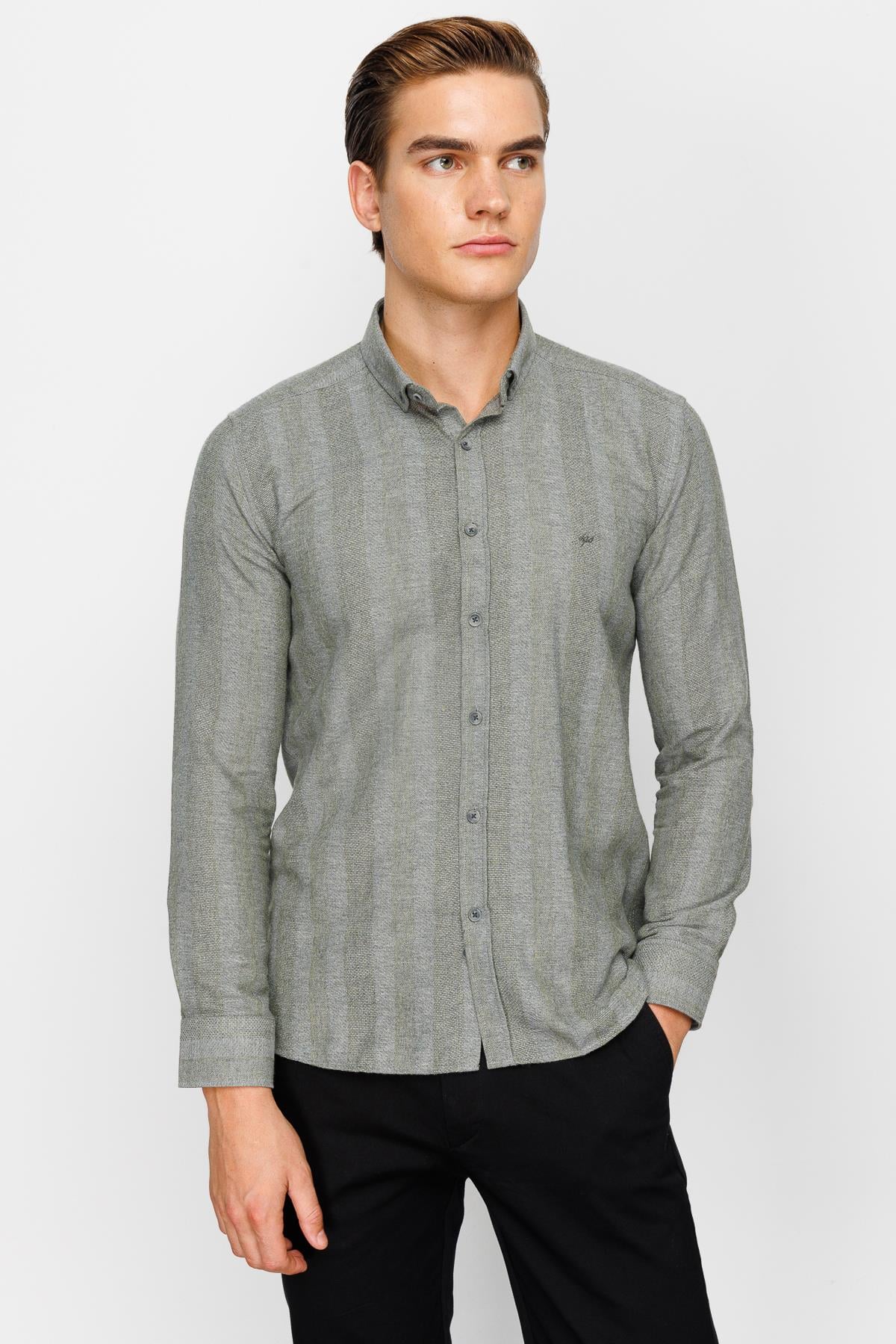 ERKEK YEŞİL DYNAMİCFİT TED BAKER DÜĞMELİ GÖMLEK