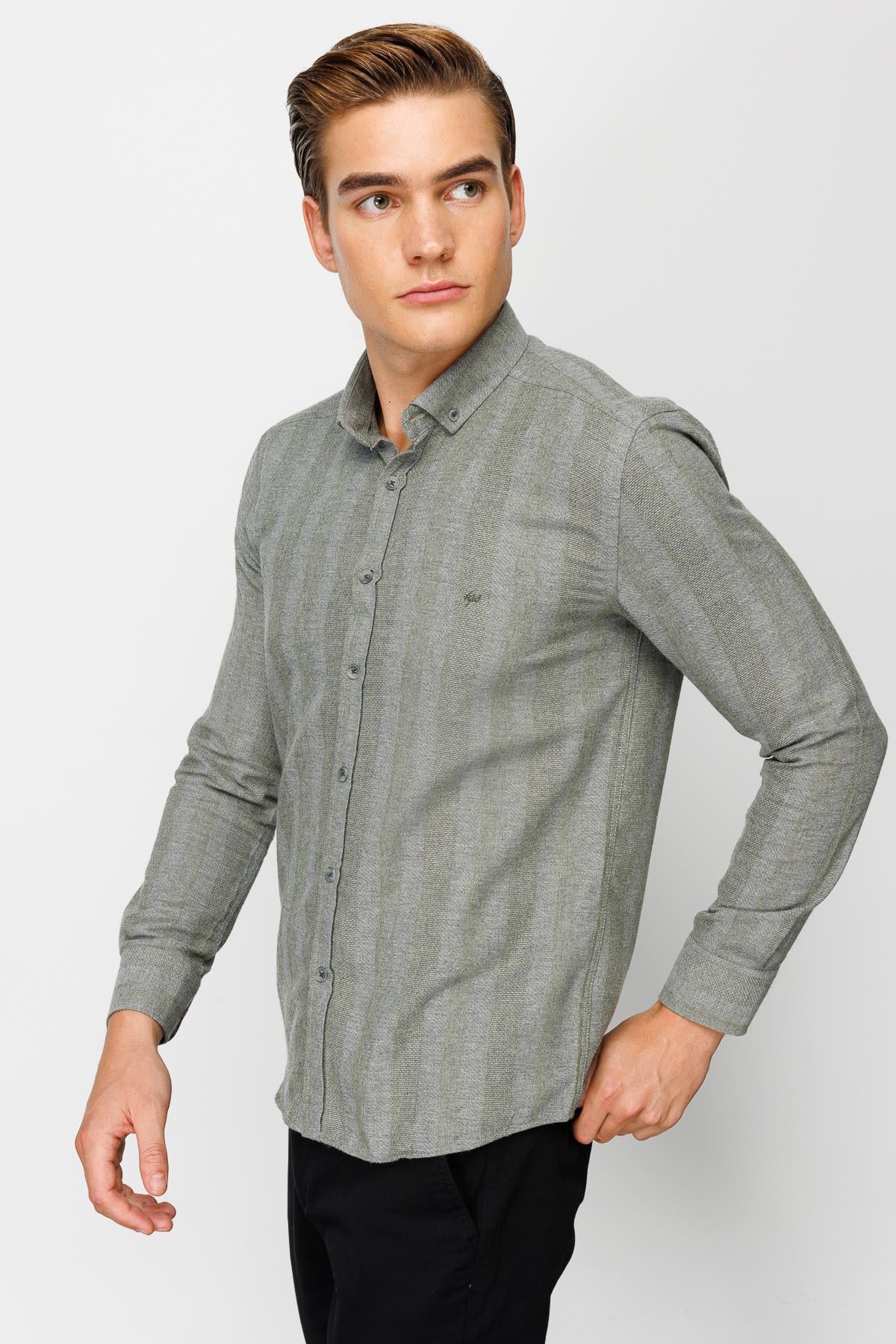 ERKEK YEŞİL DYNAMİCFİT TED BAKER DÜĞMELİ GÖMLEK