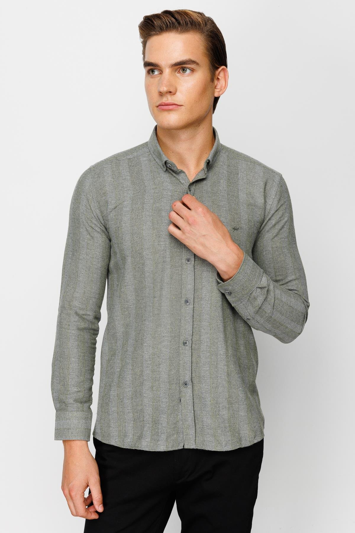 ERKEK YEŞİL DYNAMİCFİT TED BAKER DÜĞMELİ GÖMLEK
