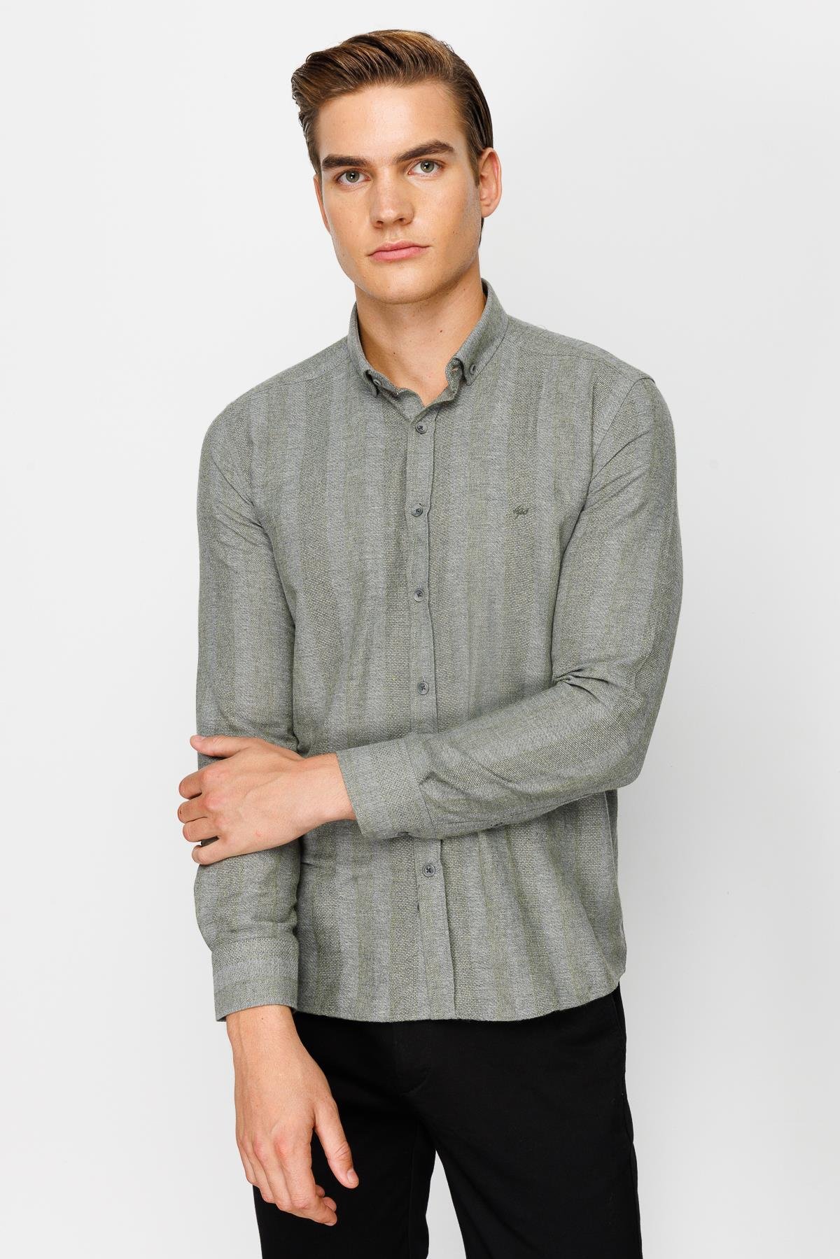 ERKEK YEŞİL DYNAMİCFİT TED BAKER DÜĞMELİ GÖMLEK