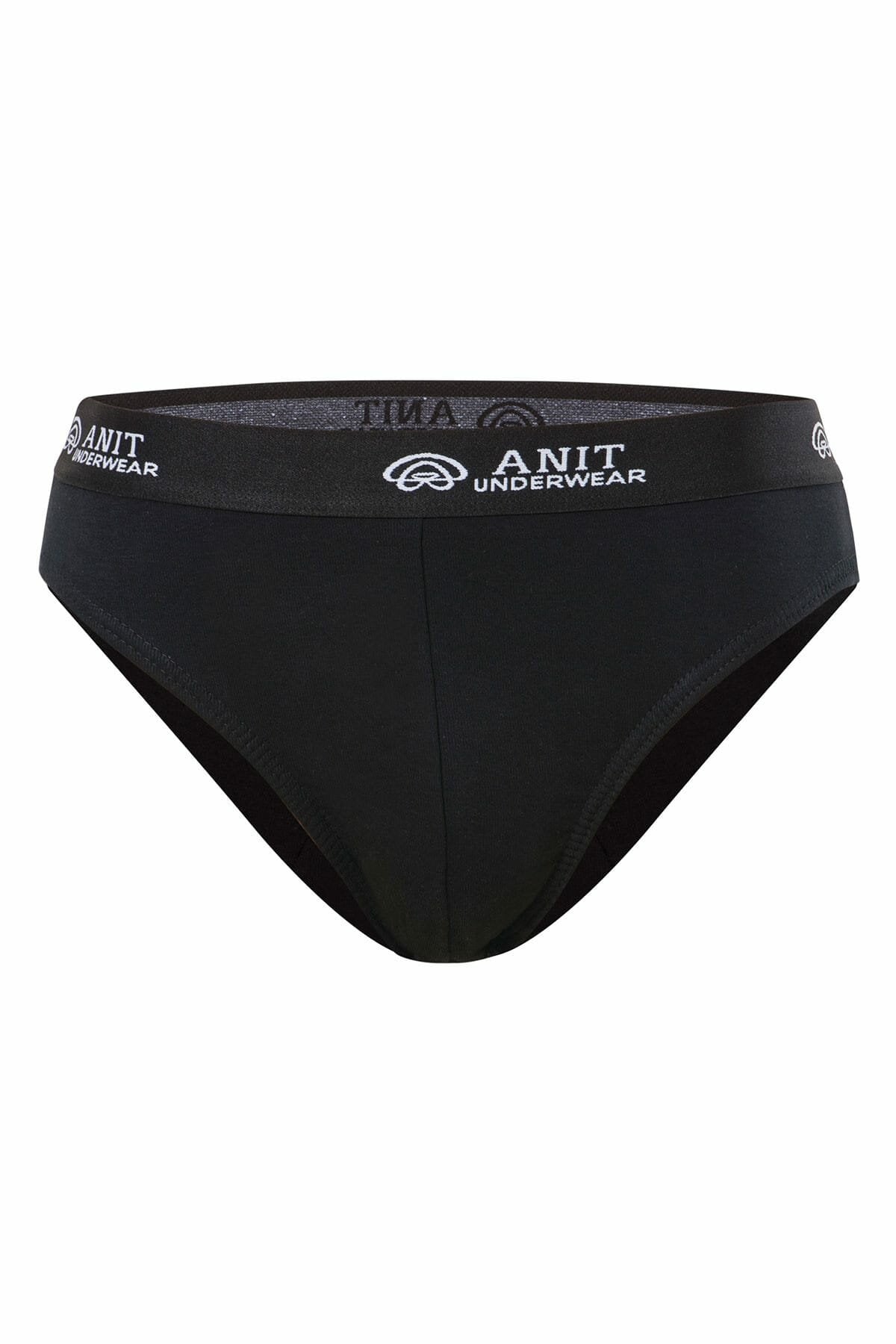 Anıt 1116 Siyah 3 Adet Ribana Pamuklu Erkek Slip KülotSlipAnıt Lingerie