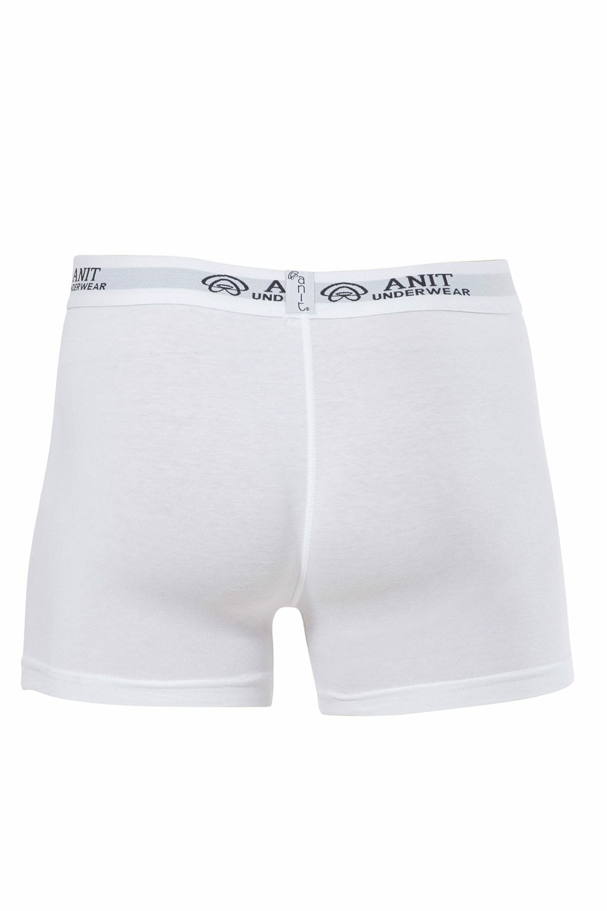 Anıt 1120 Beyaz 3 Adet Likralı Şeritli Pamuklu Erkek BoxerBoxerAnıt Lingerie