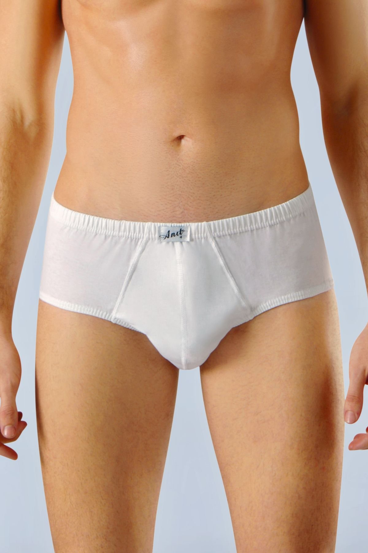 Anıt 1150 Beyaz 3 Adet Penye Pamuklu Kom Erkek Slip KülotSlipAnıt Lingerie