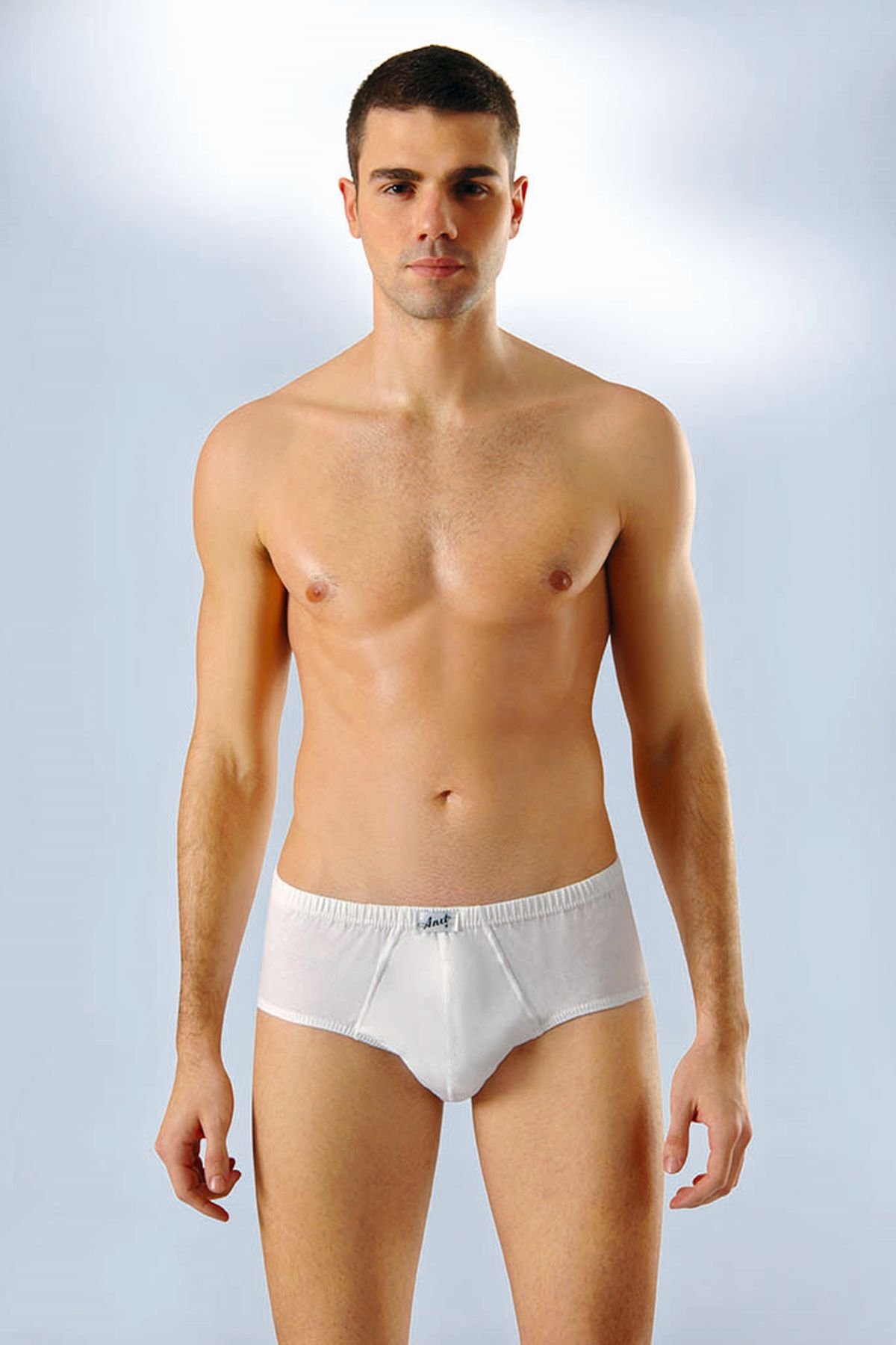 Anıt 1150 Beyaz 3 Adet Penye Pamuklu Kom Erkek Slip KülotSlipAnıt Lingerie