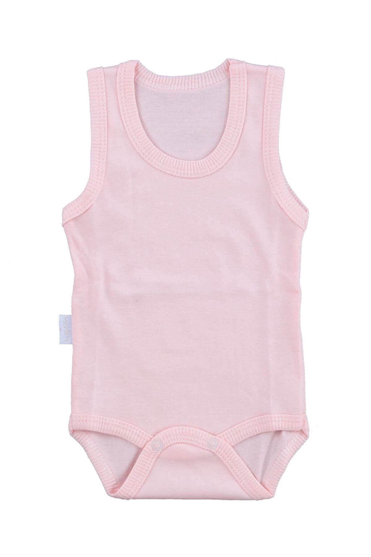 Bebek Somon Body Pamuklu Askılı Çıtçıtlı Badi SB155Kız Bebek BodySebi