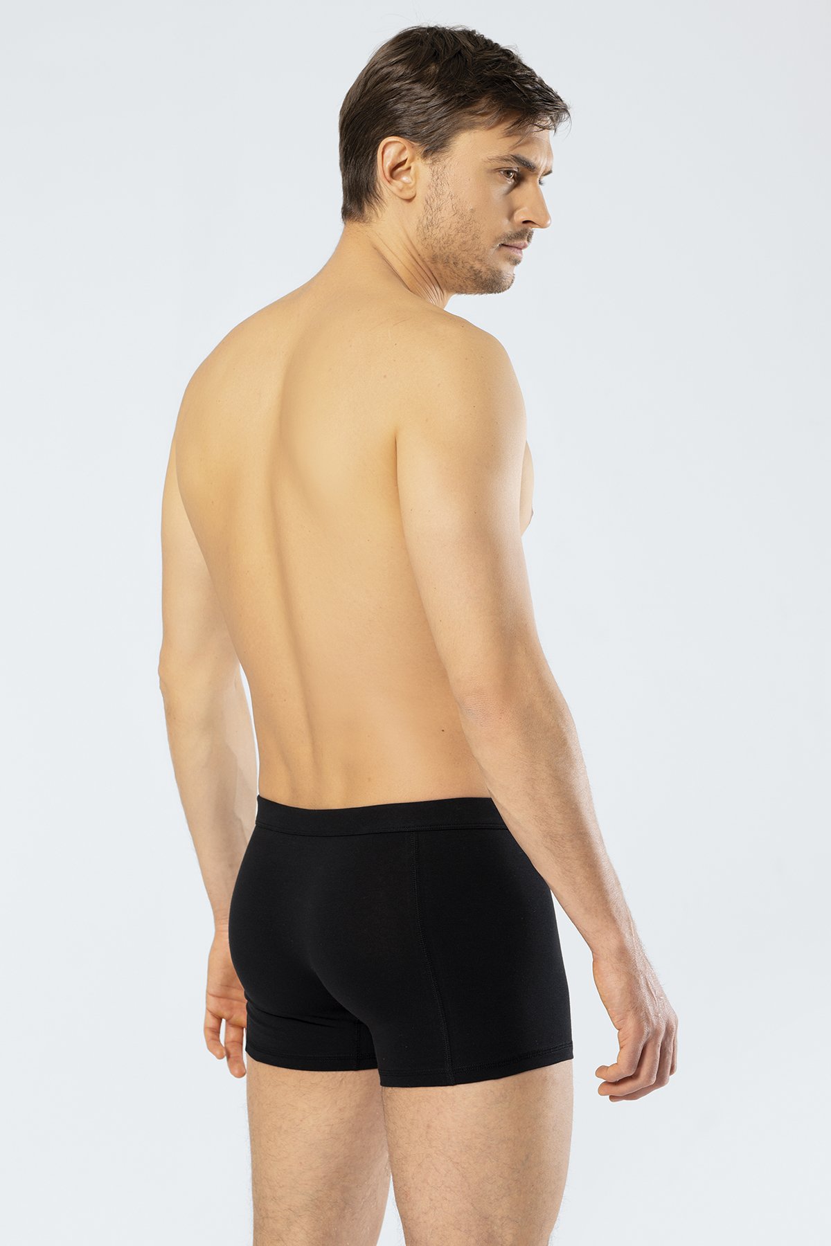 Cacharel 1335 Siyah Erkek Likralı Bel Bantlı Likralı BoxerBoxerCacharel