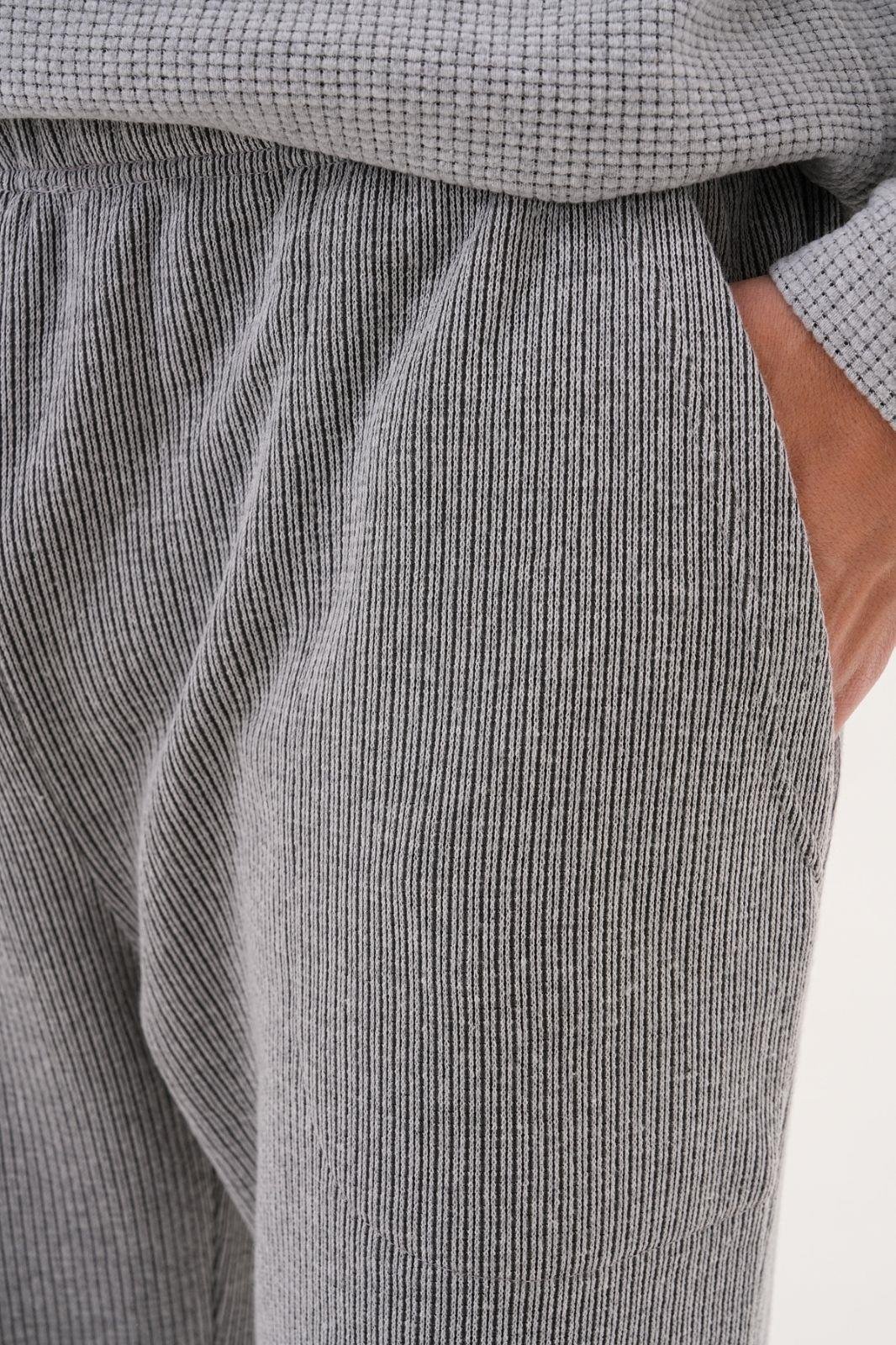Mecit 2998 Gri Selanik Kumaş Kışlık Erkek Pijama Takımı