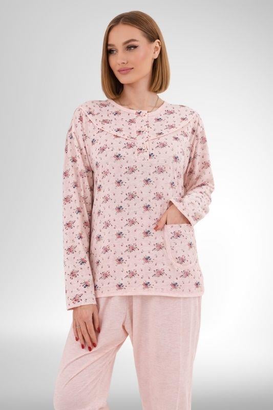 Mecit 6314 Pudra Kadın Büyük Beden Pijama Takımı