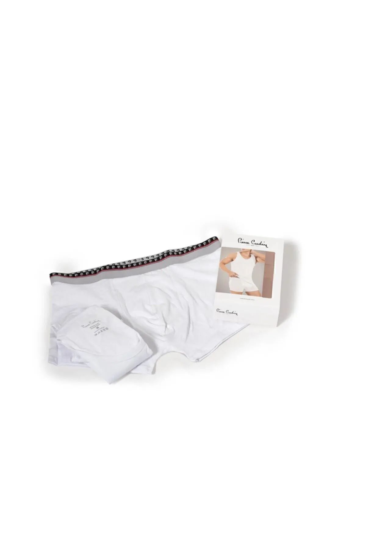 Pierre Cardin 150 Erkek Beyaz Stretch 2'Li Atlet Boxer TakımAtletPierre Cardin