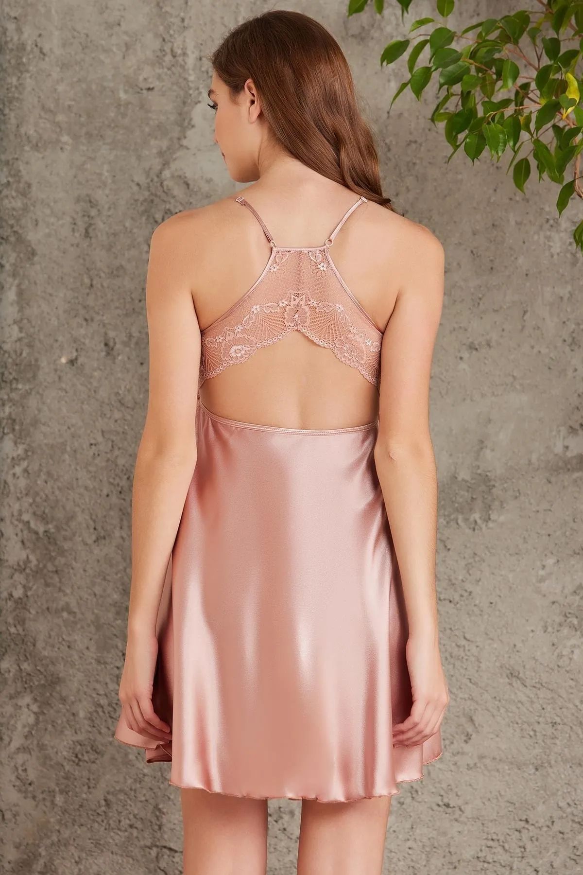 Pierre Cardin 7085 Kadın Brandy Gelin Çeyiz Seti 4'lü Saten Sabahlık Gecelik Şortlu TakımSetlerPierre Cardin