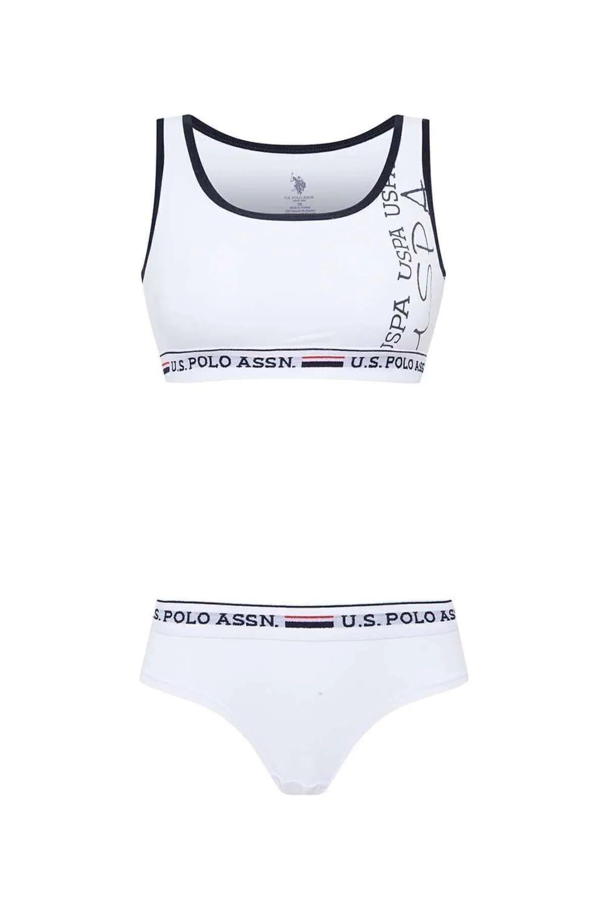 U.S. Polo Assn. 66255 Kadın Beyaz Büstiyer Şort TakımBüstiyerU.S. Polo Assn.