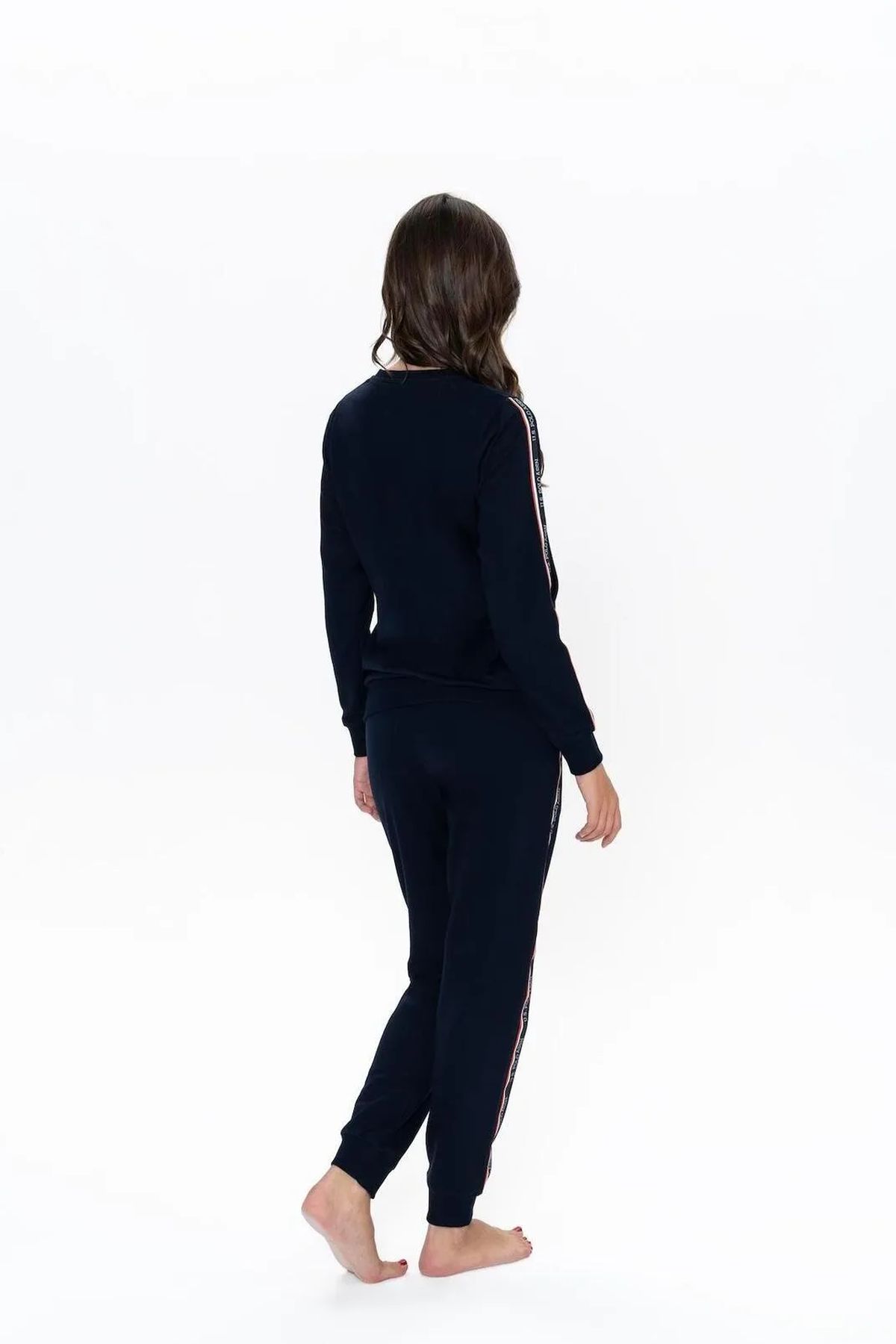 U.S. Polo Assn. 20113 Kadın Lacıvert Uzun Kollu Yuvarlak Yaka Pijama TakımıKadın Pijama TakımıU.S. Polo Assn.