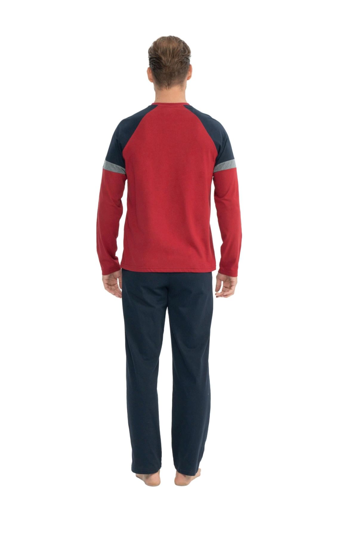 U.S. Polo Assn. 18831 Erkek Bordo Uzun Kollu Yuvarlak Yaka Penye Süprem Pijama TakımKadın Pijama TakımıU.S. Polo Assn.