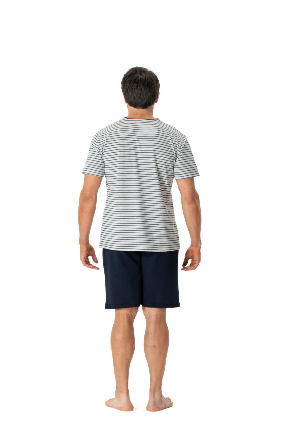 U.S. Polo Assn. 18773 Erkek Lacivert Yuvarlak Yaka Kısa Kollu Şort TakımıŞort TakımıU.S. Polo Assn.