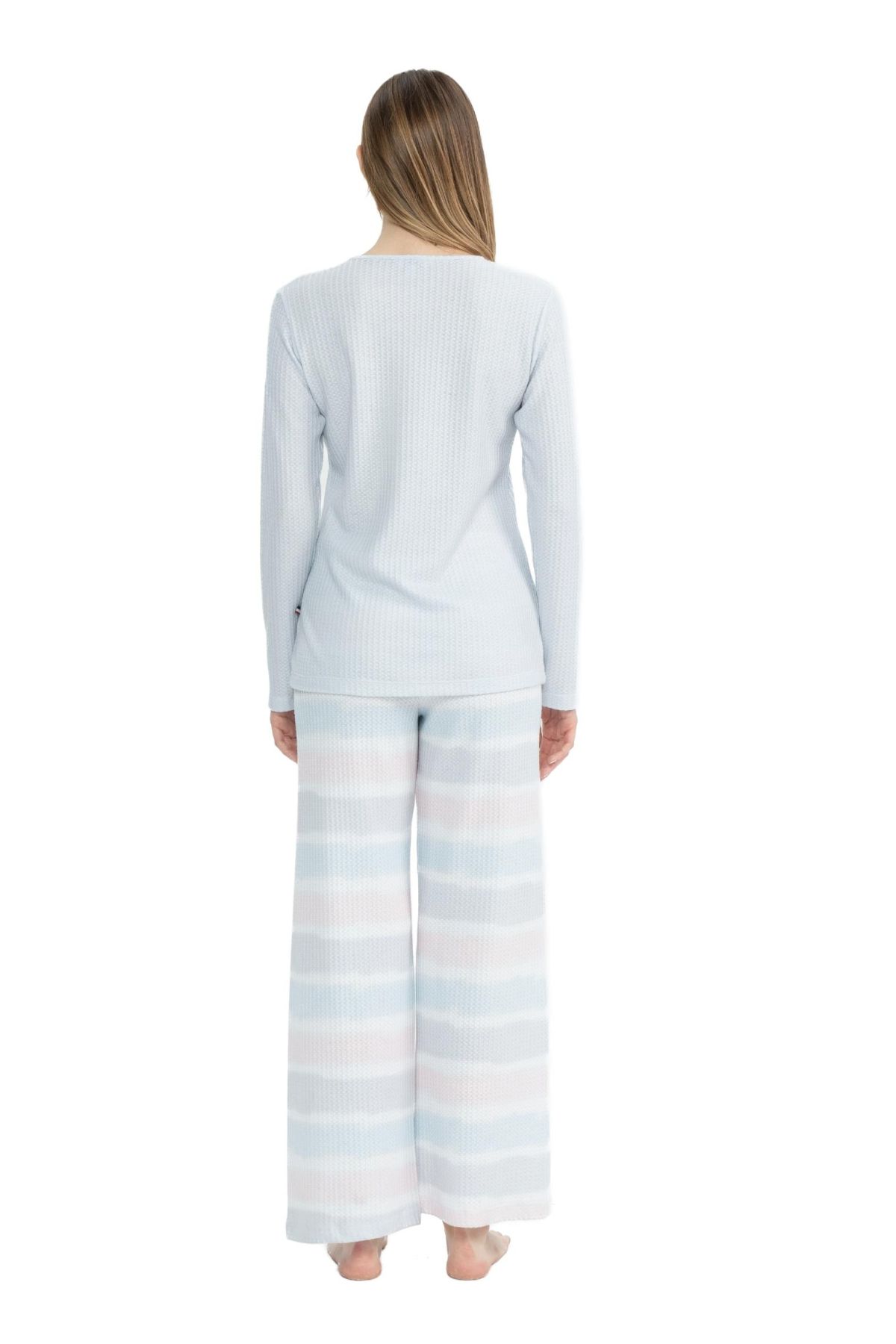 U.S. Polo Assn. 17096 Kadın Gri Uzun Kollu Patlı Pijama TakımKadın Pijama TakımıU.S. Polo Assn.