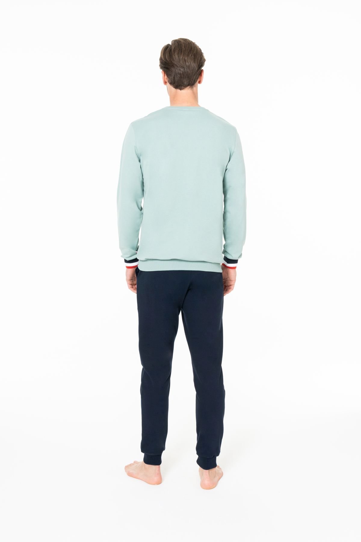 U.S. Polo Assn. 18943 Erkek Mınt Yuvarlak Yaka Uzun Kollu Pijama TakımıPijama TakımıU.S. Polo Assn.