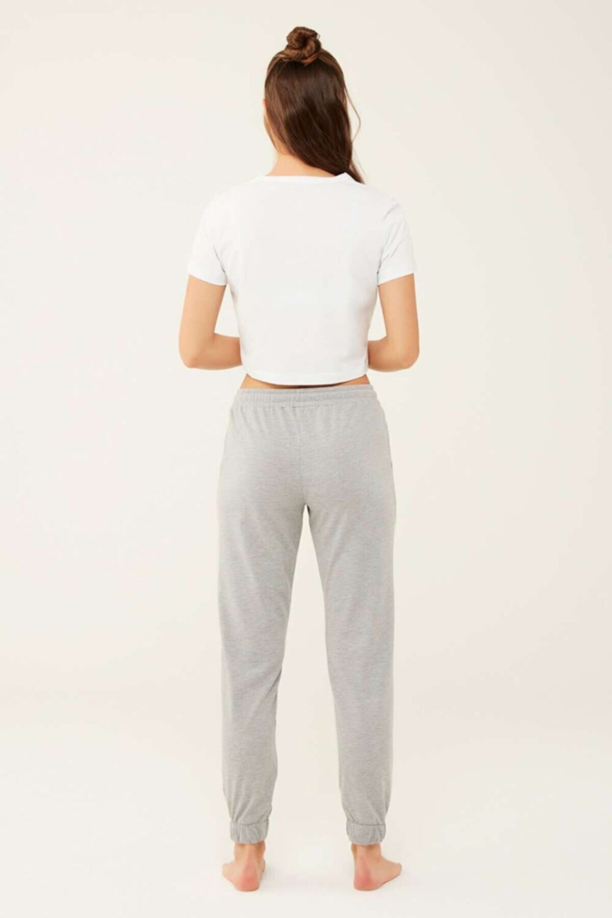 U.S. Polo Assn. 16600 Kadın Gri Melanj Pijama AltıKadın Pijama AltıU.S. Polo Assn.