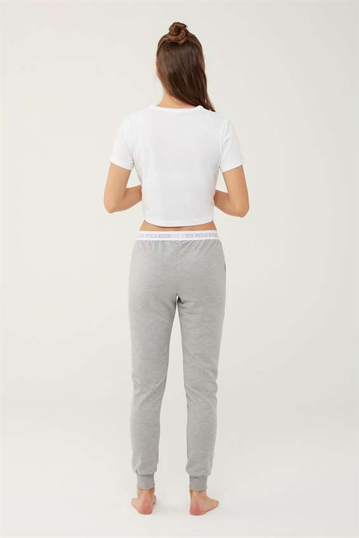 U.S. Polo Assn. 16602 Kadın Gri Melanj Pijama AltıKadın Pijama AltıU.S. Polo Assn.