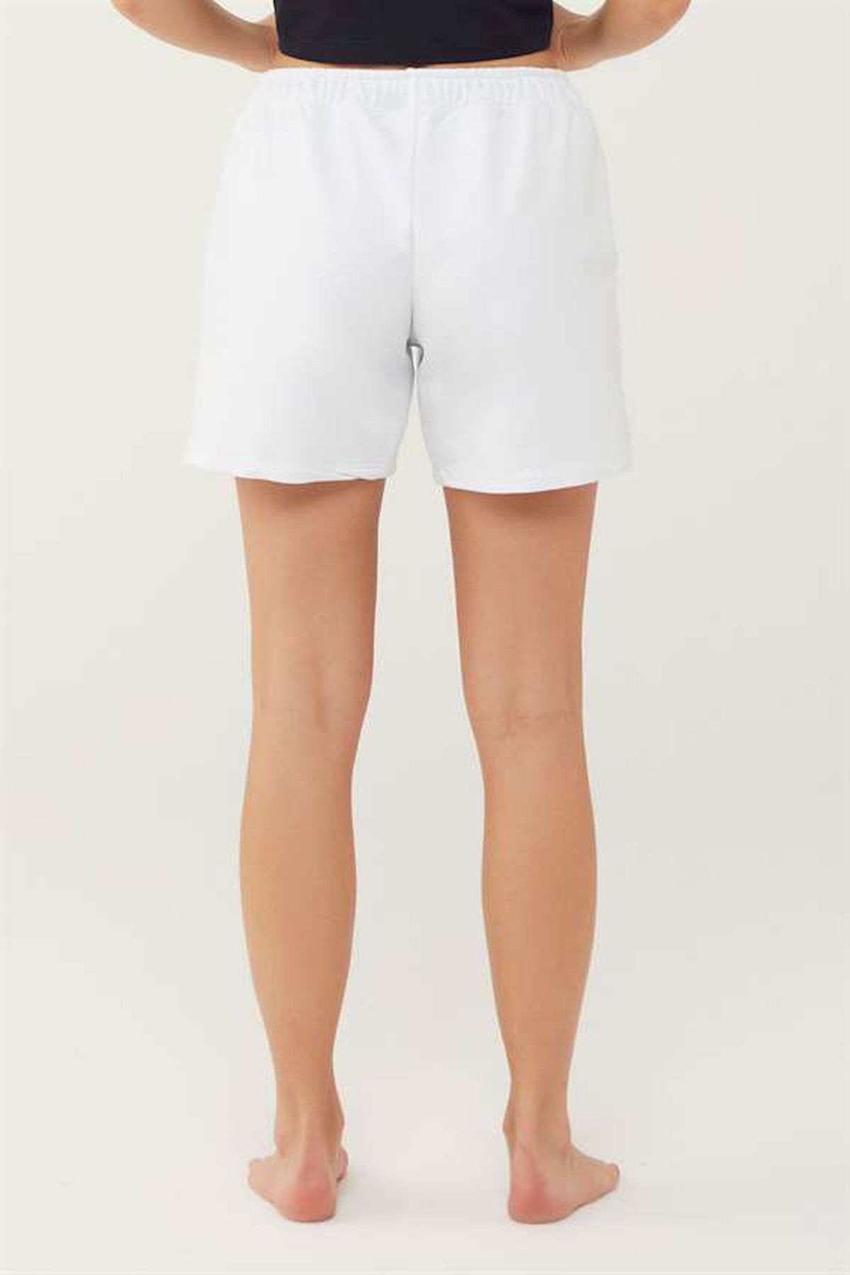 U.S. Polo Assn. 16604 Kadın Beyaz ŞortKadın Pijama AltıU.S. Polo Assn.