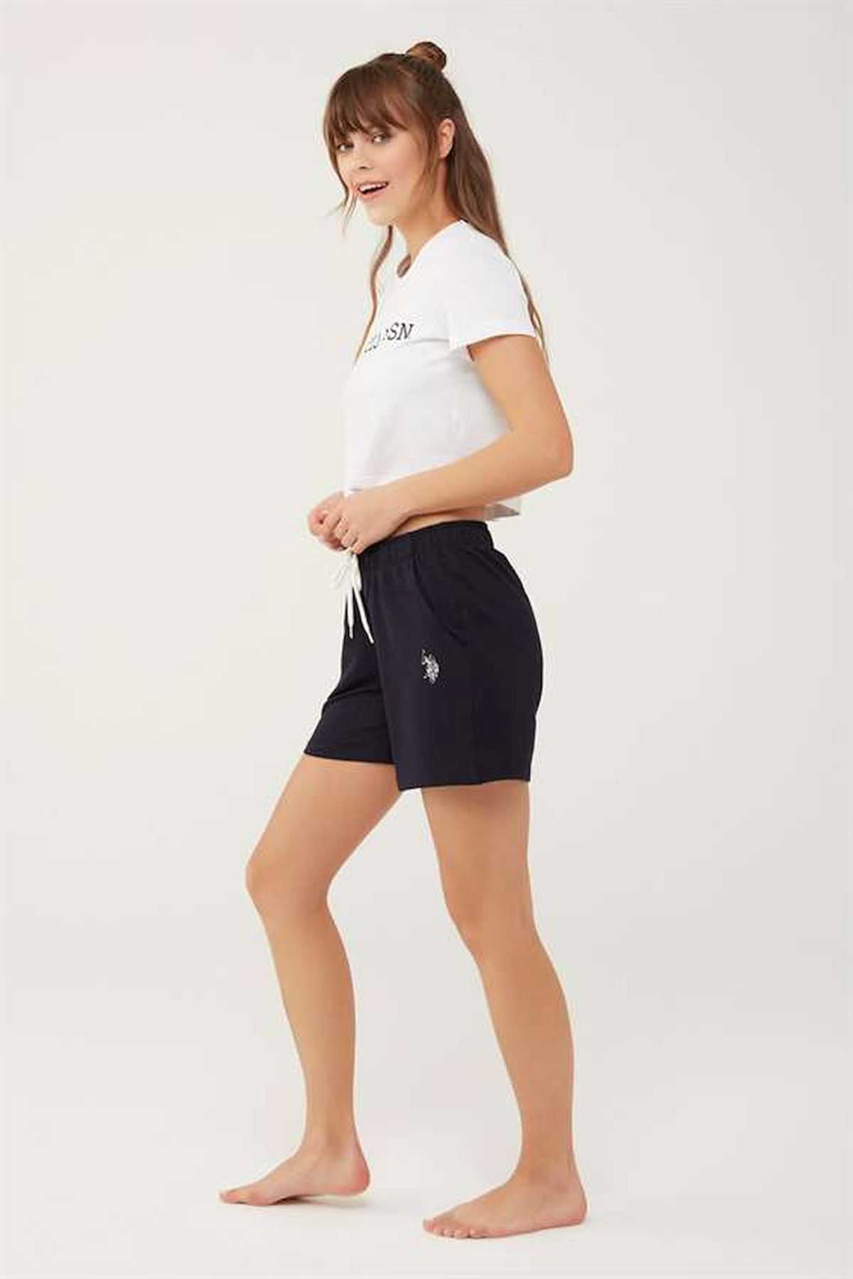 U.S. Polo Assn. 16604 Kadın Lacivert ŞortKadın Pijama AltıU.S. Polo Assn.