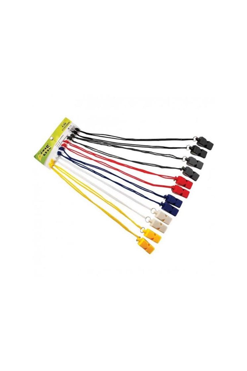 D100 PLASTİK DÜDÜK 12'Lİ İPLİ RENKLİ